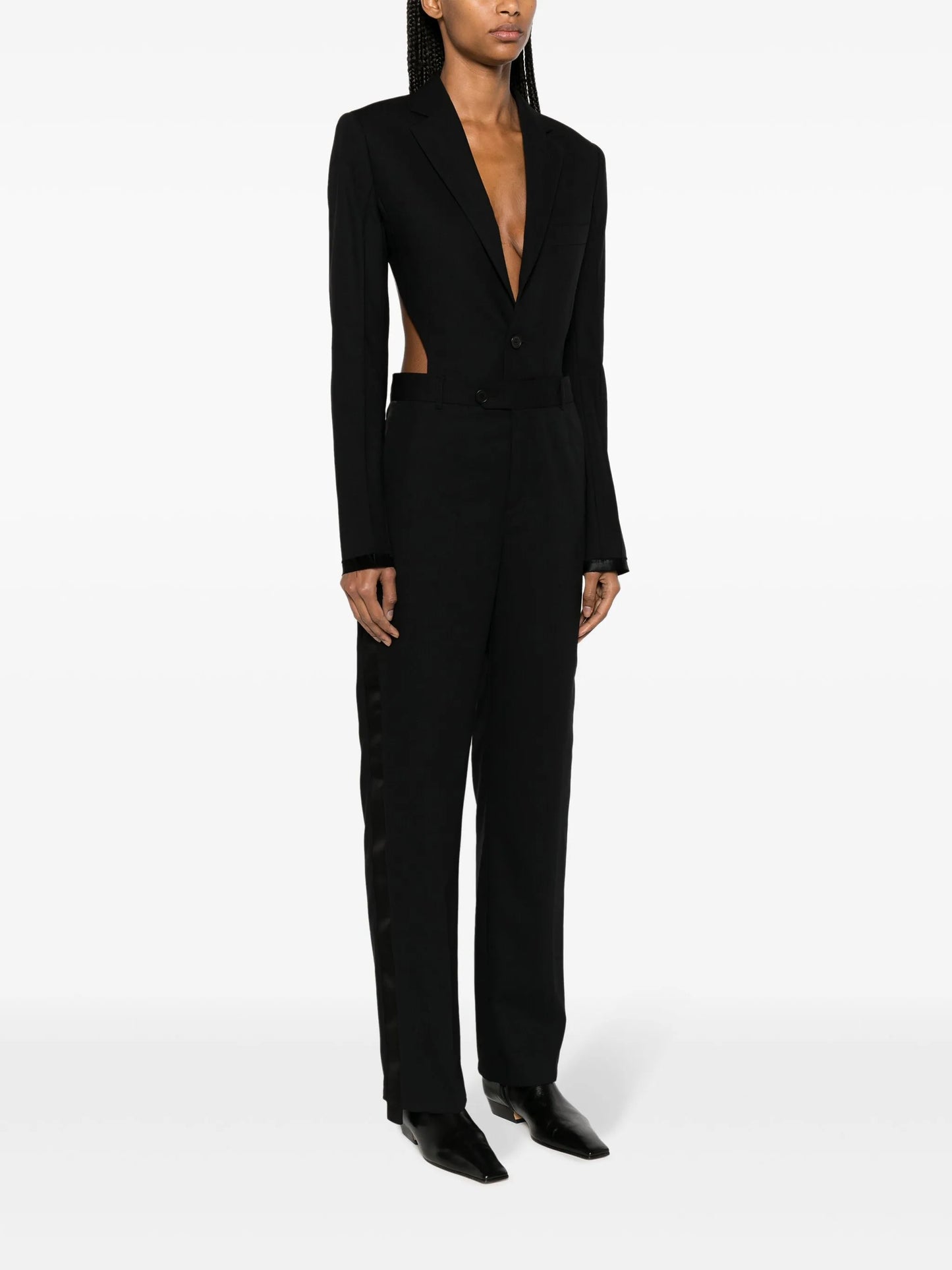 open-back single-breasted suit