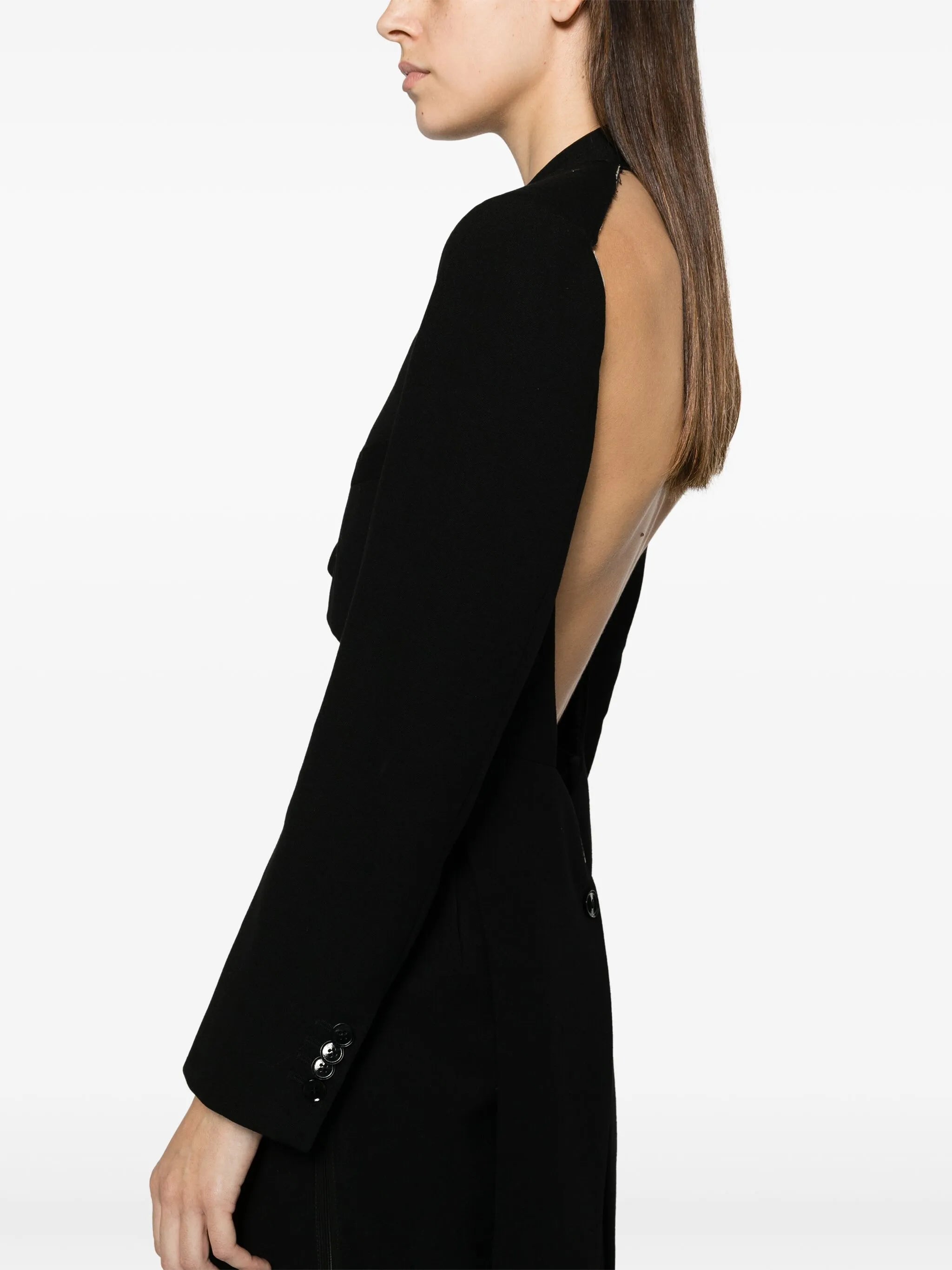 Tailcoat wool gown