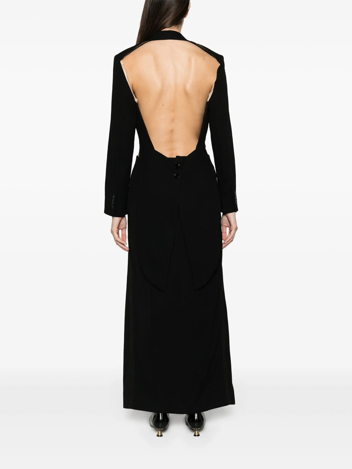 Tailcoat wool gown
