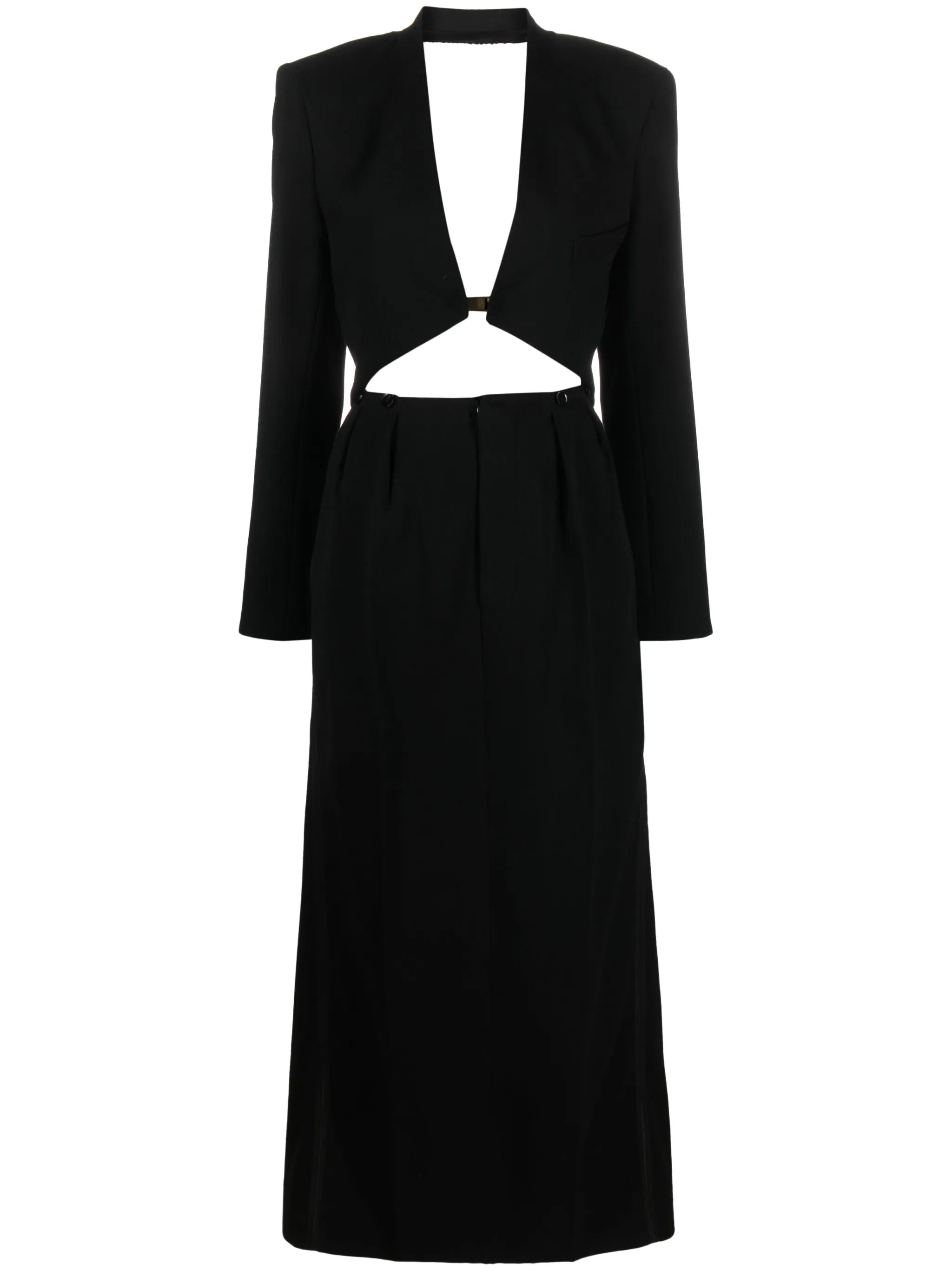 Tailcoat wool gown