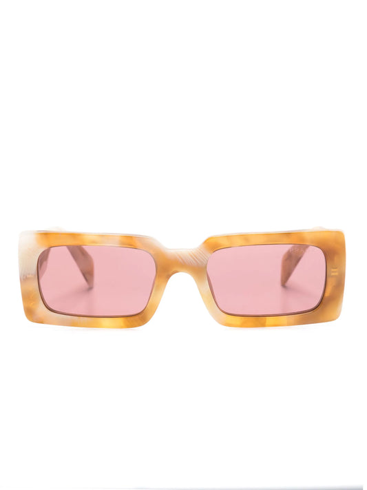 logo-print rectangle-frame sunglasses