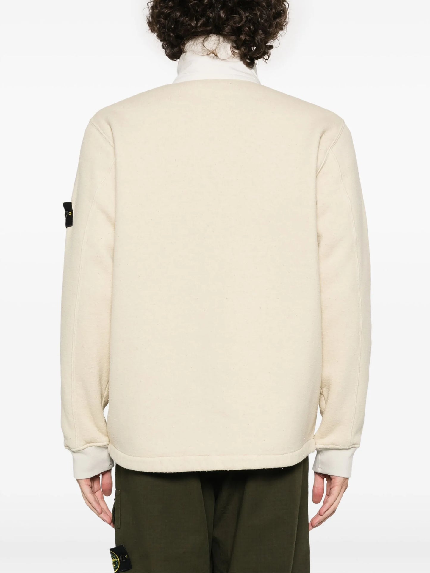 Compass-badge fleece-lined jacket