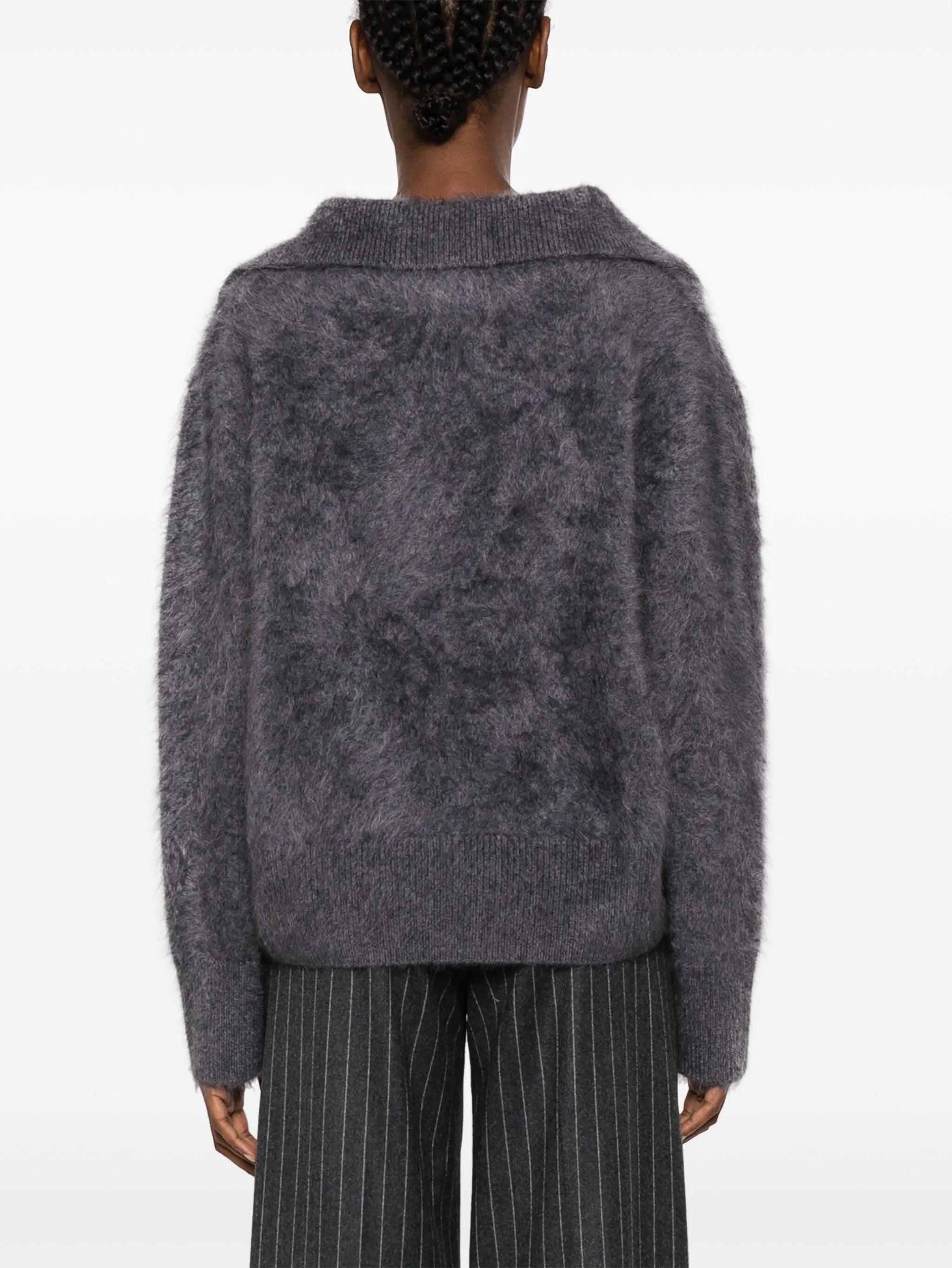 split-neck cashmere jumper