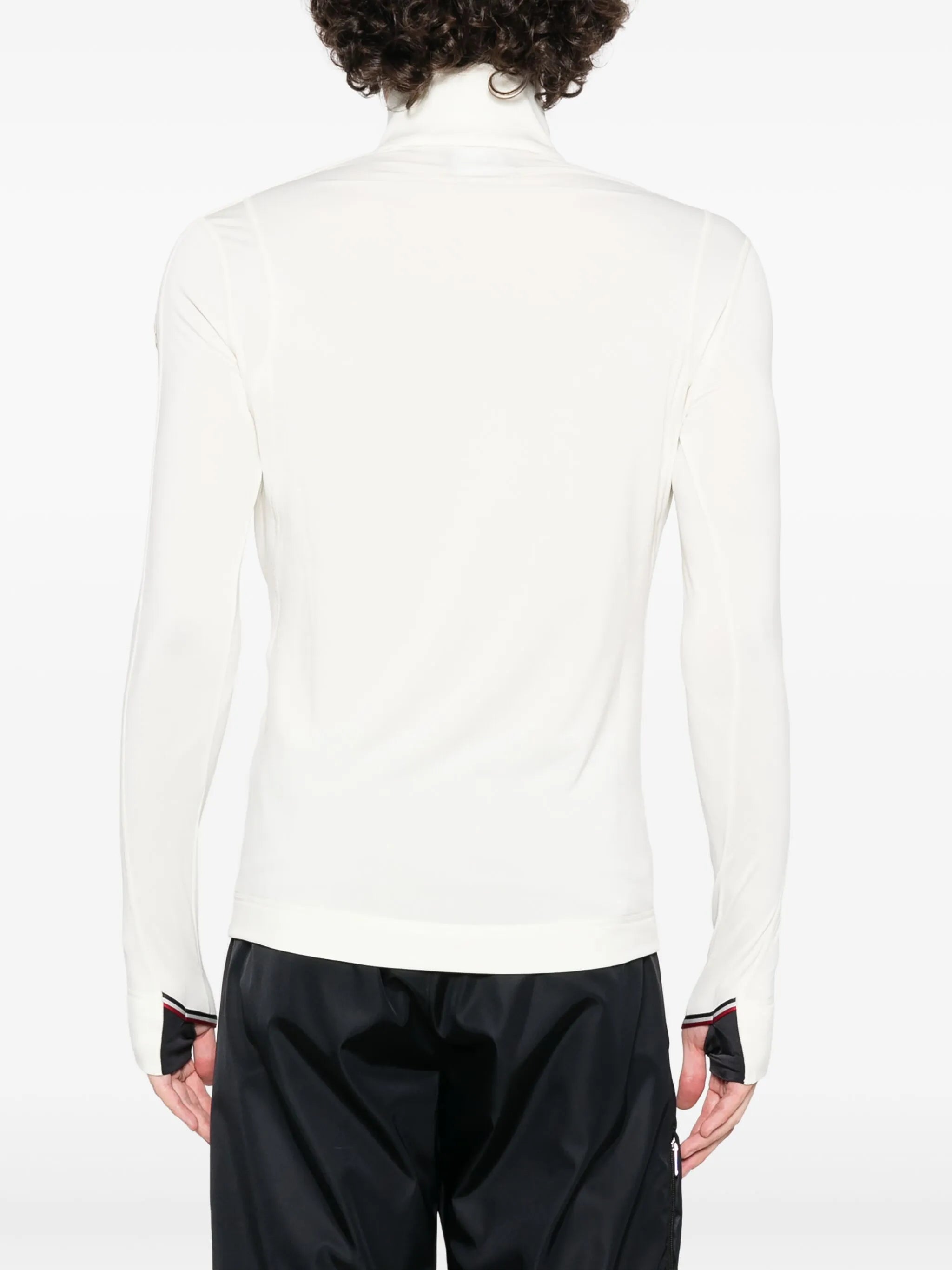 half-zip high-neck sweatshirt