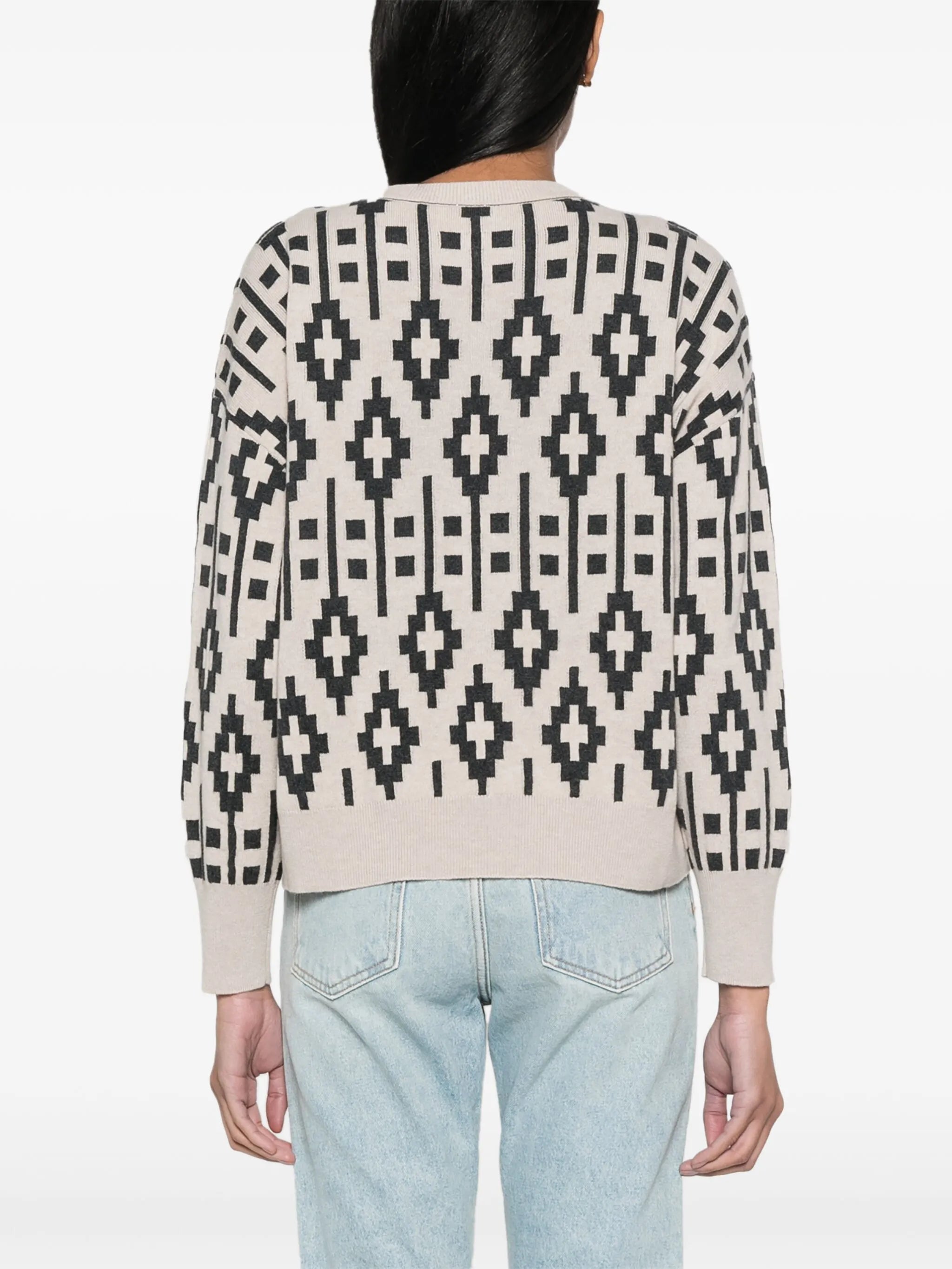 jacquard virgin wool-blend jumper
