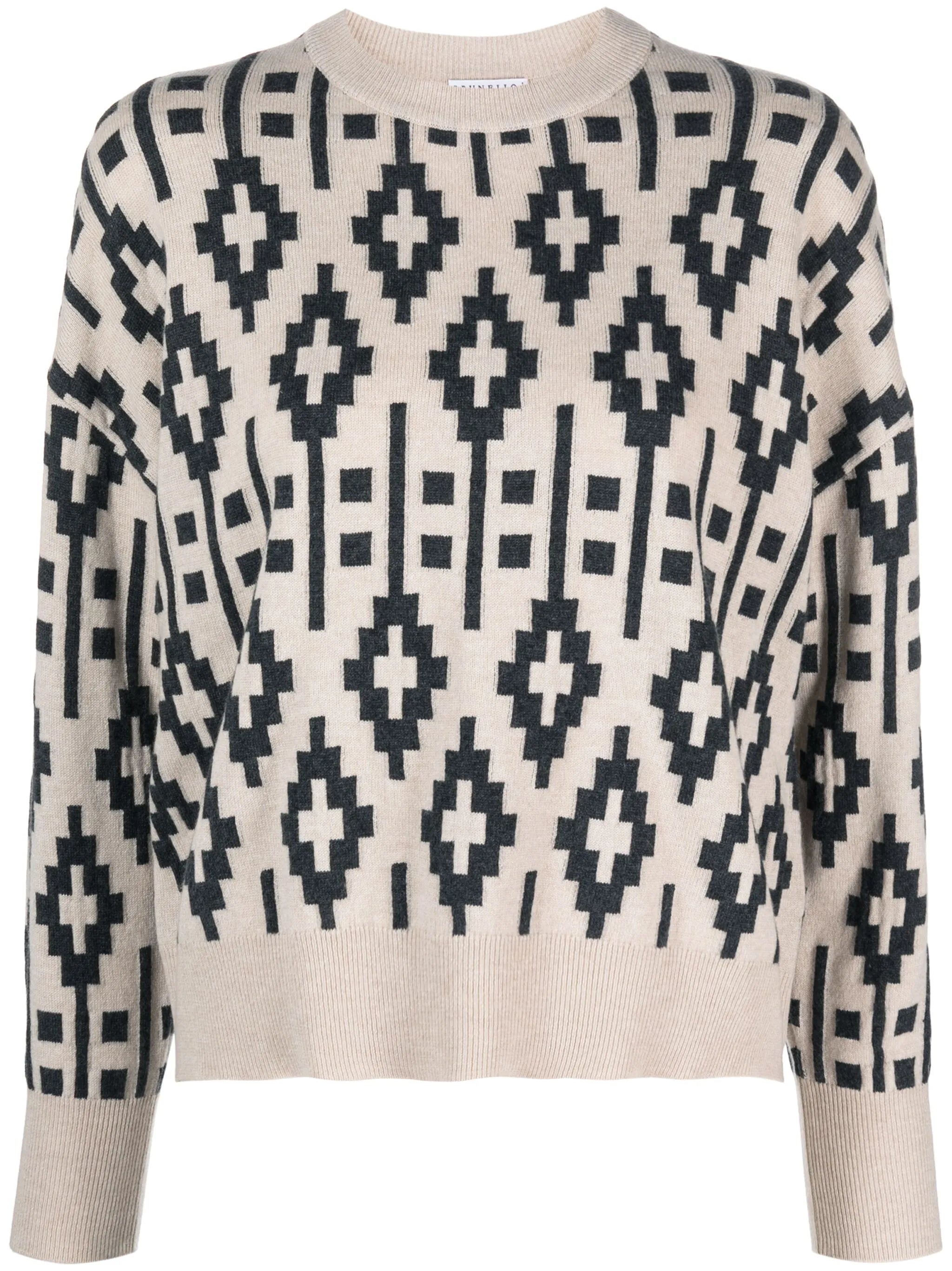 jacquard virgin wool-blend jumper