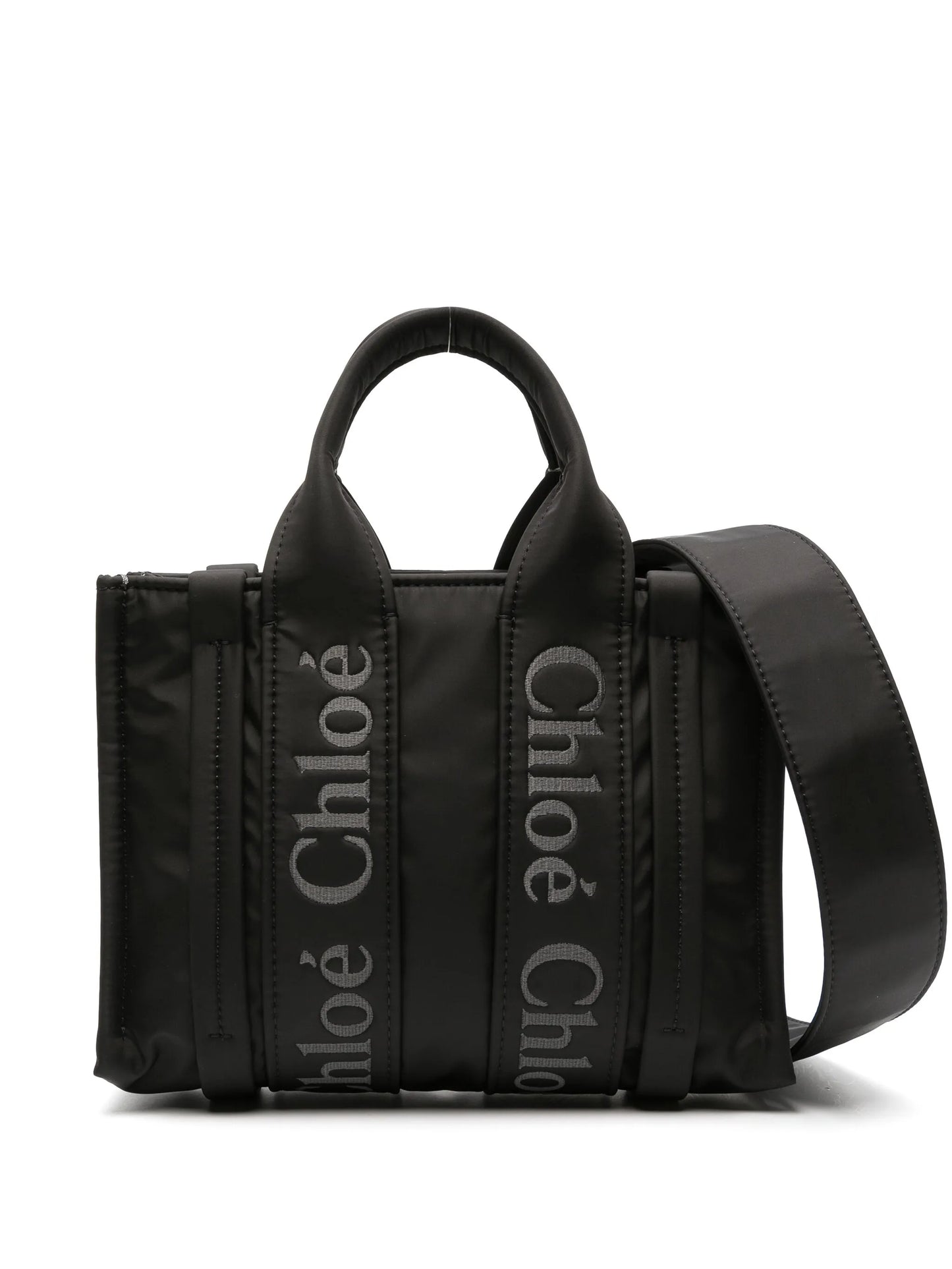 small Woody logo-embroidered tote bag