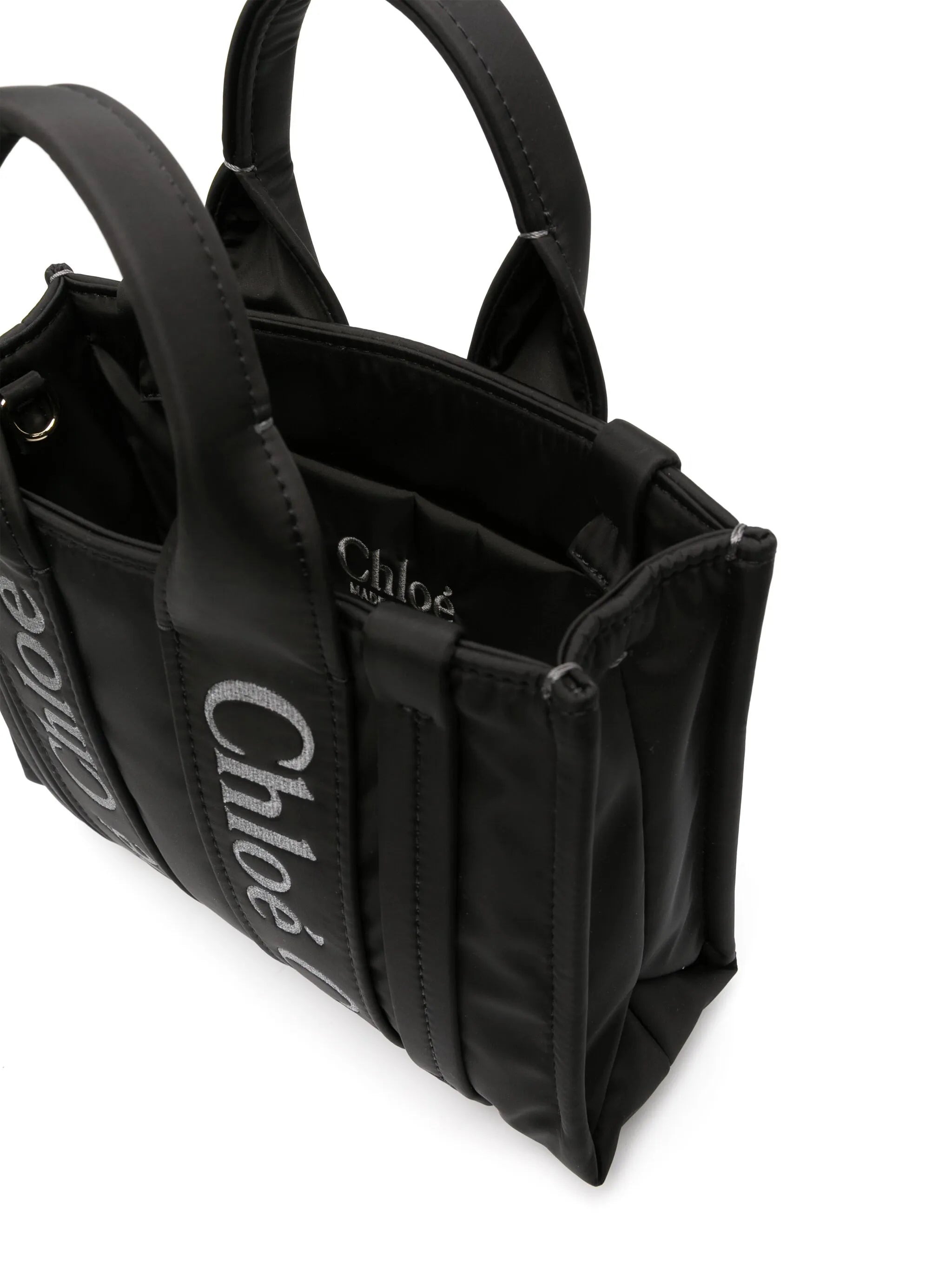 small Woody logo-embroidered tote bag