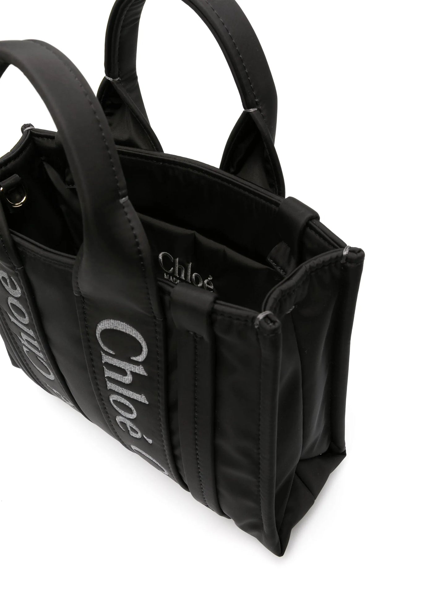 small Woody logo-embroidered tote bag