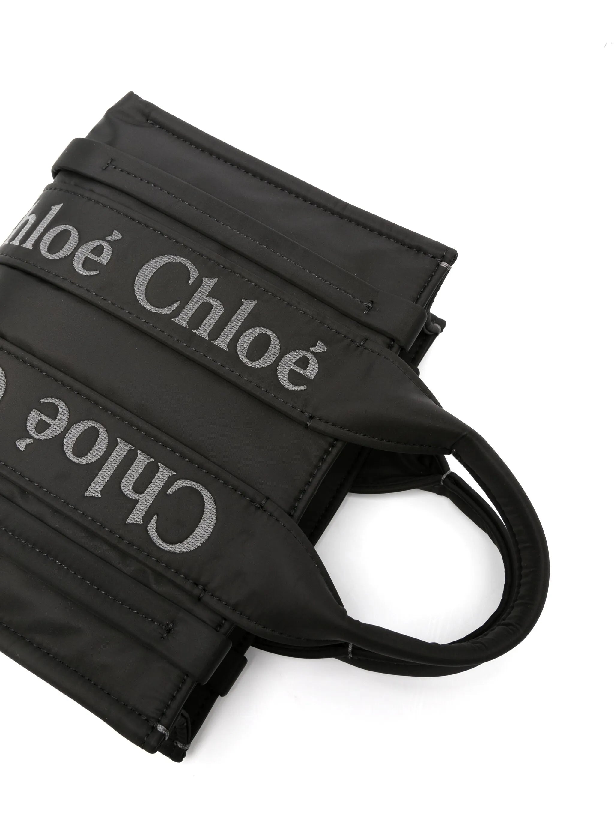 small Woody logo-embroidered tote bag