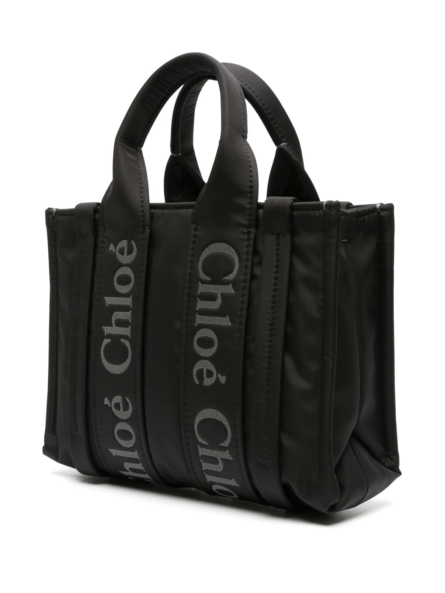 small Woody logo-embroidered tote bag