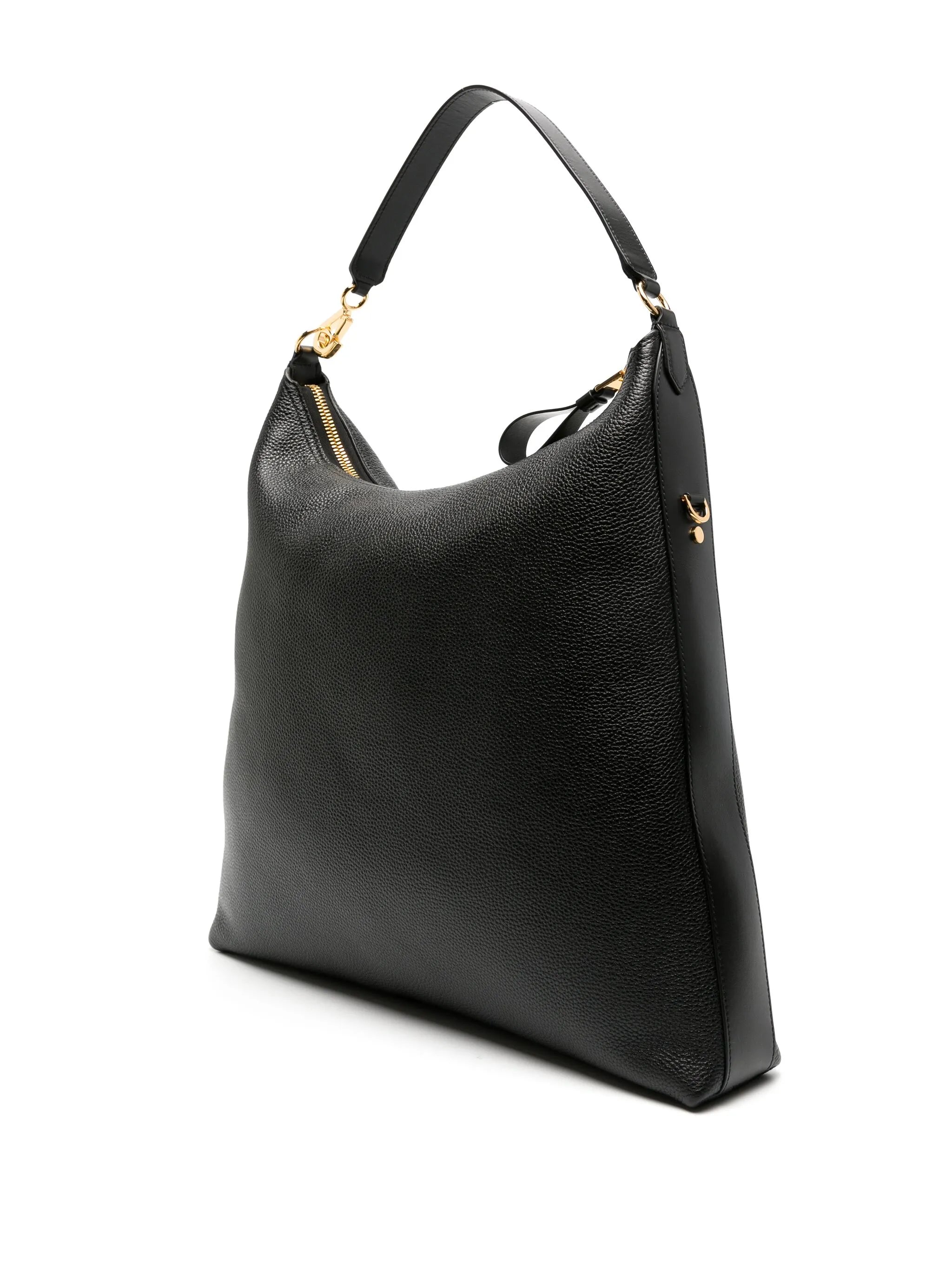 Hand-held leather tote bag