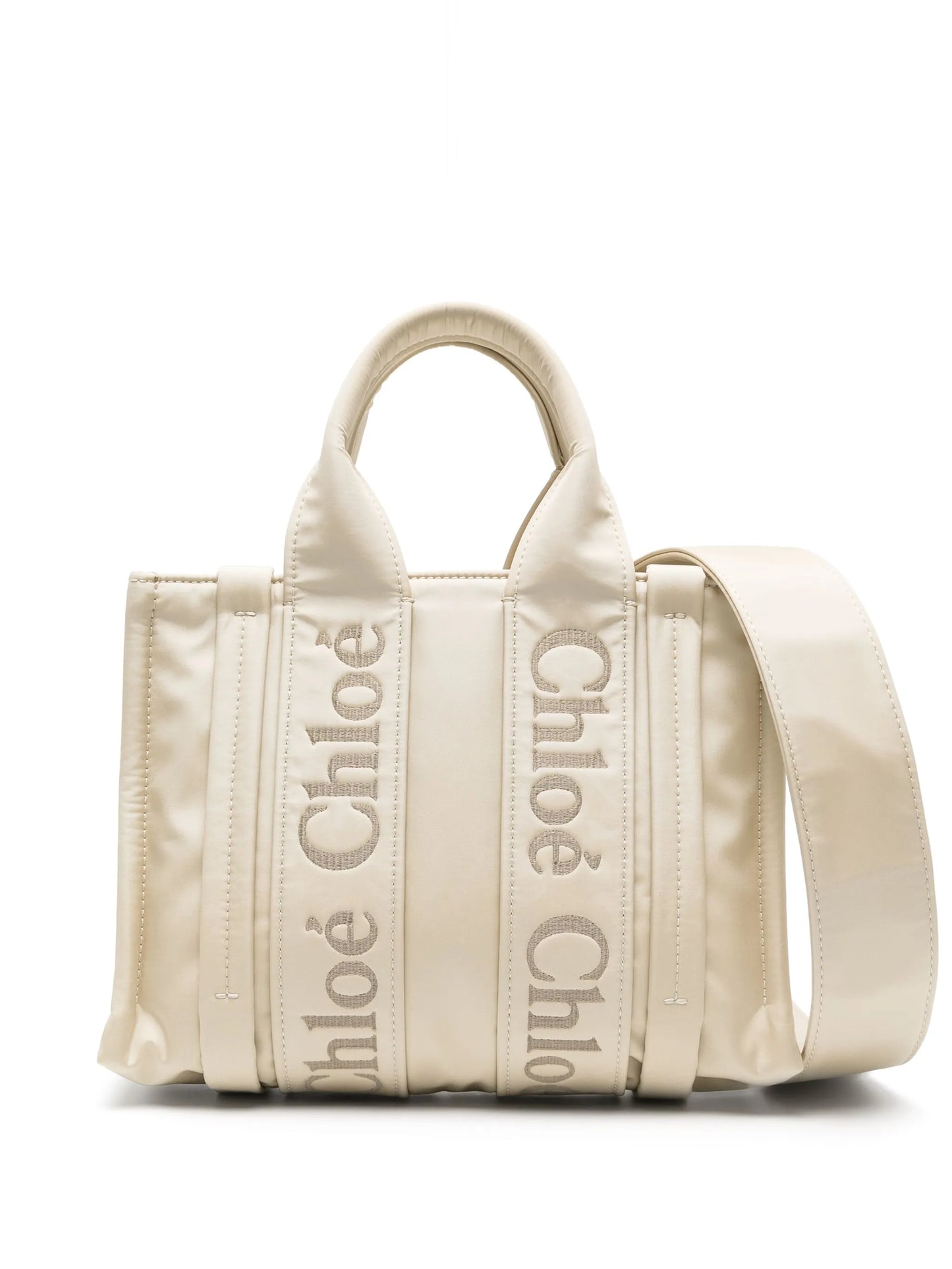 small Woody logo-embroidered tote bag