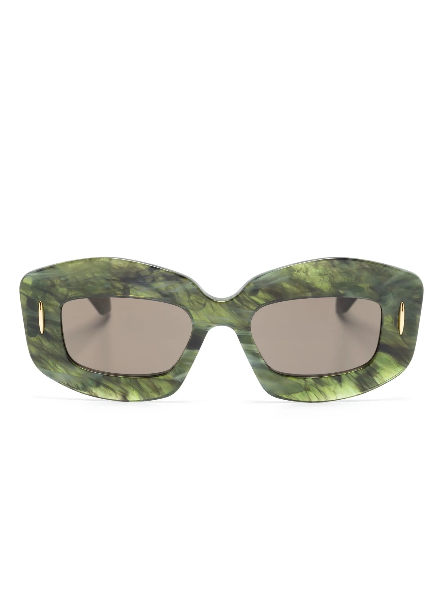 Screen rectangular-frame sunglasses