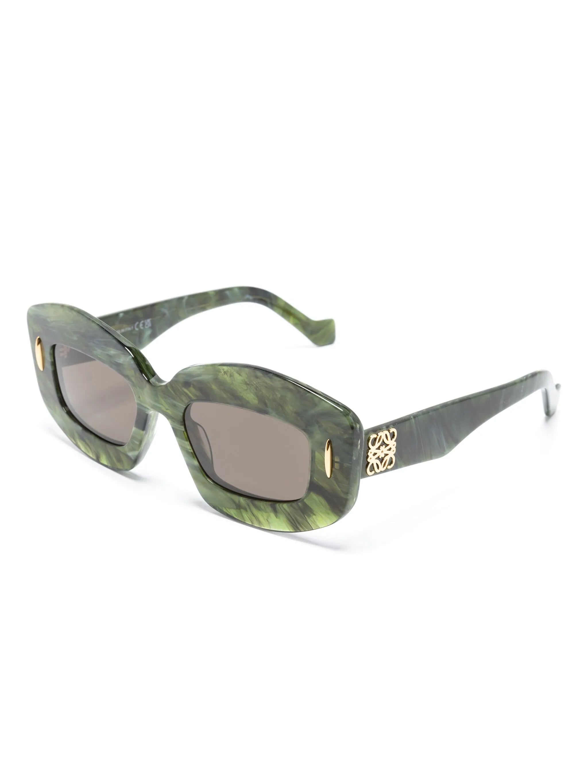 Screen rectangular-frame sunglasses