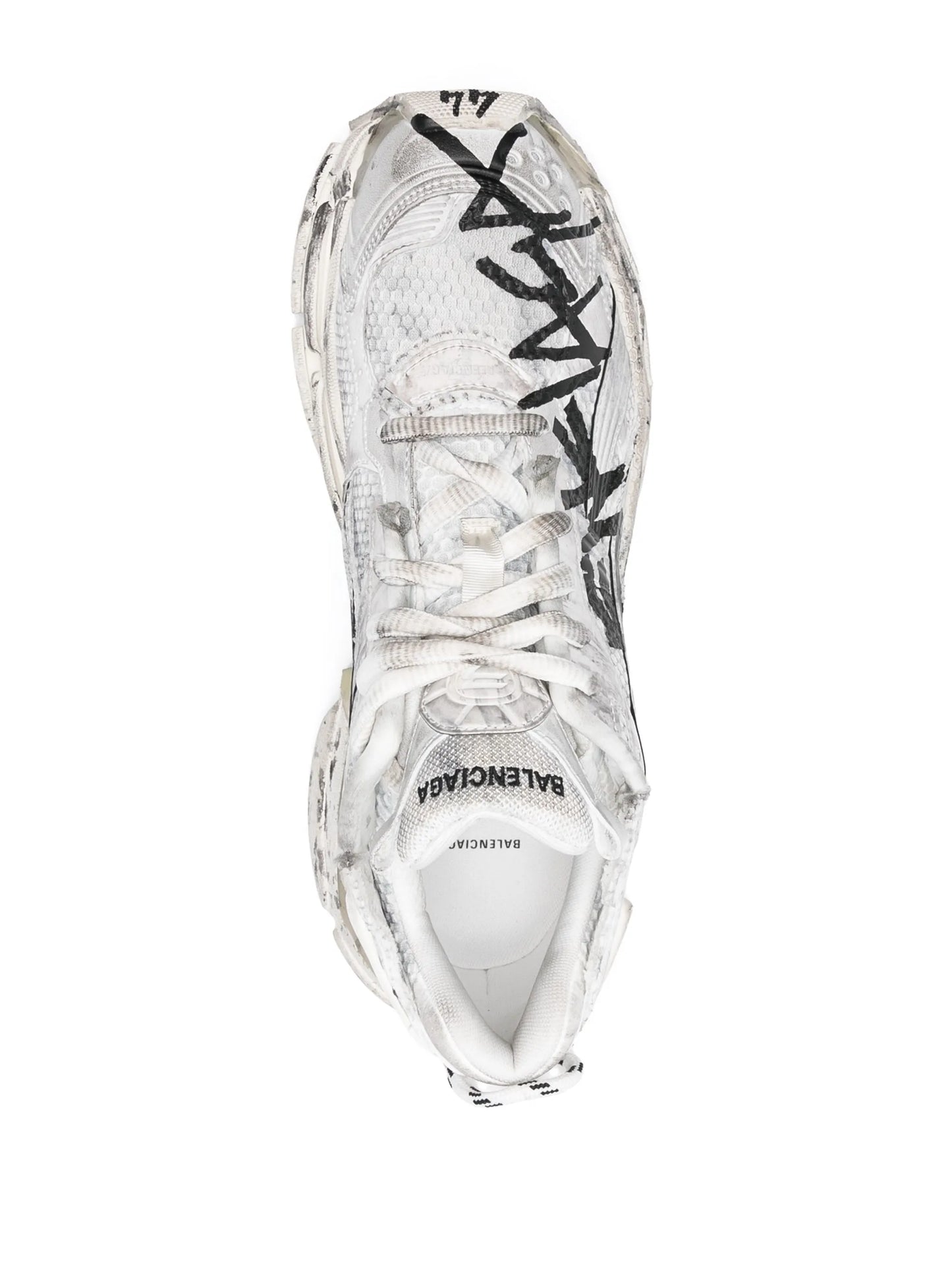 Runner graffiti-print sneakers