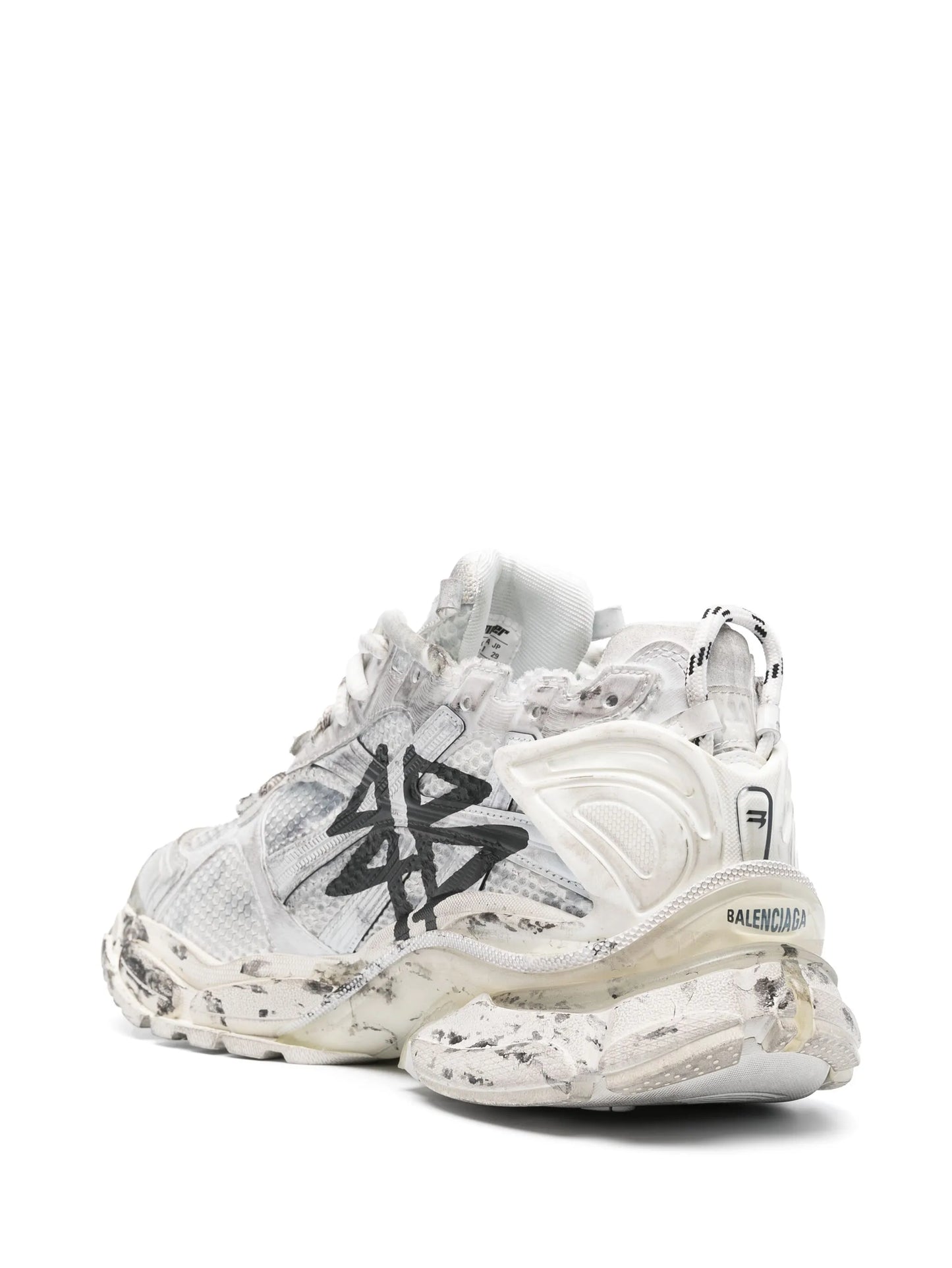 Runner graffiti-print sneakers