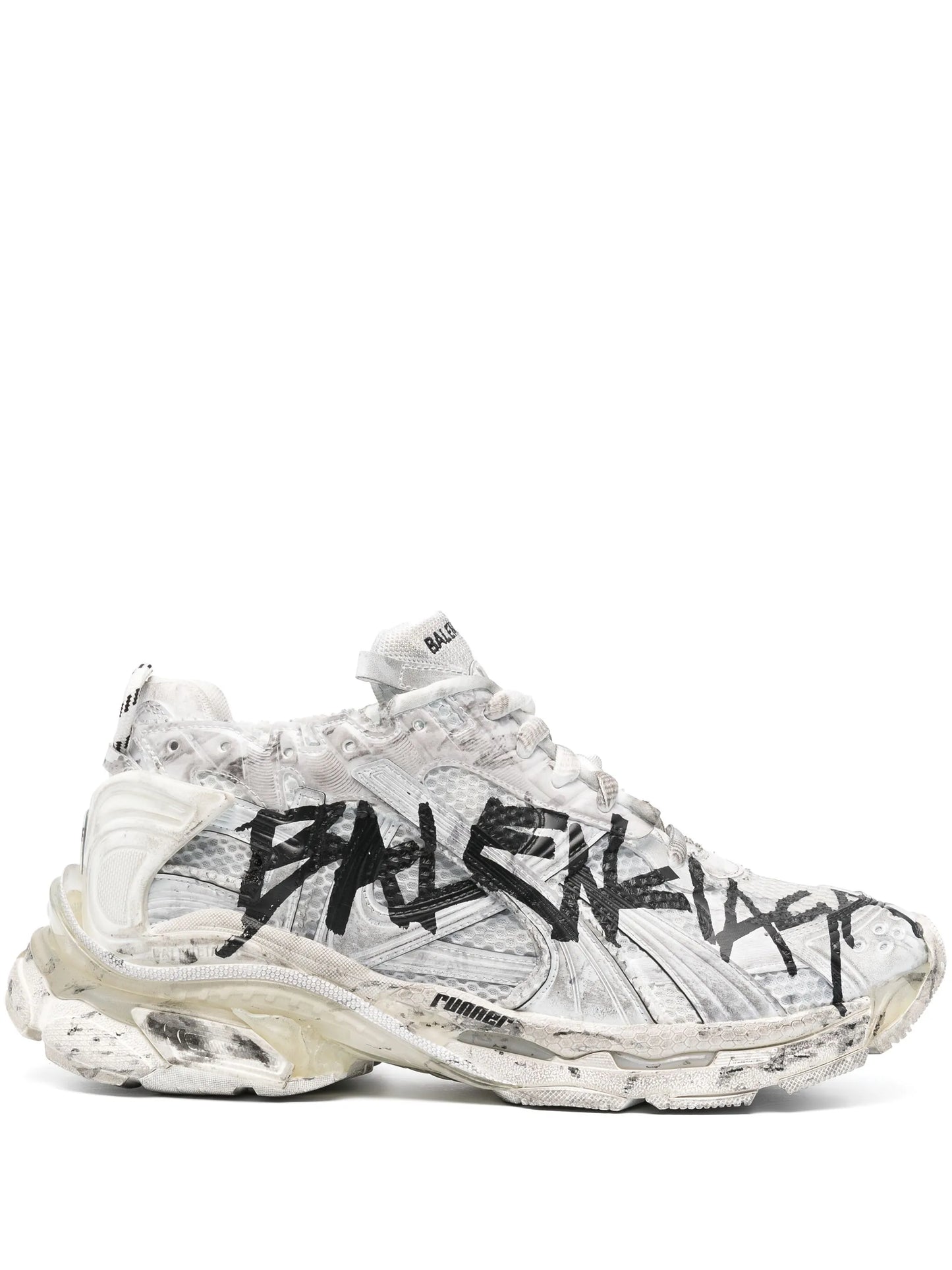 Runner graffiti-print sneakers