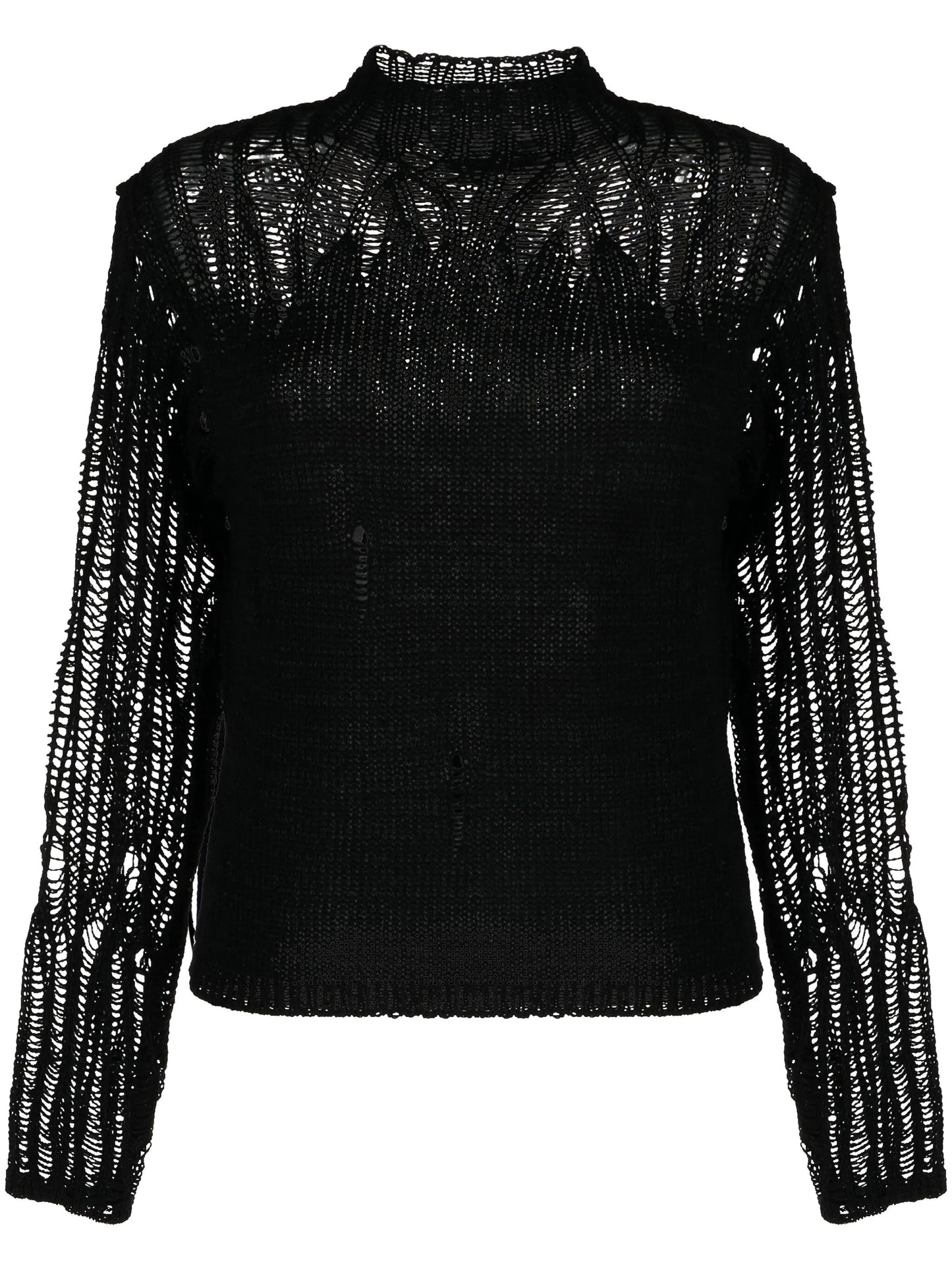 mock-neck gradient-effect jumper