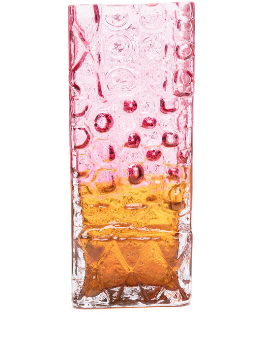 Relief glass vase (34cm x 16cm)