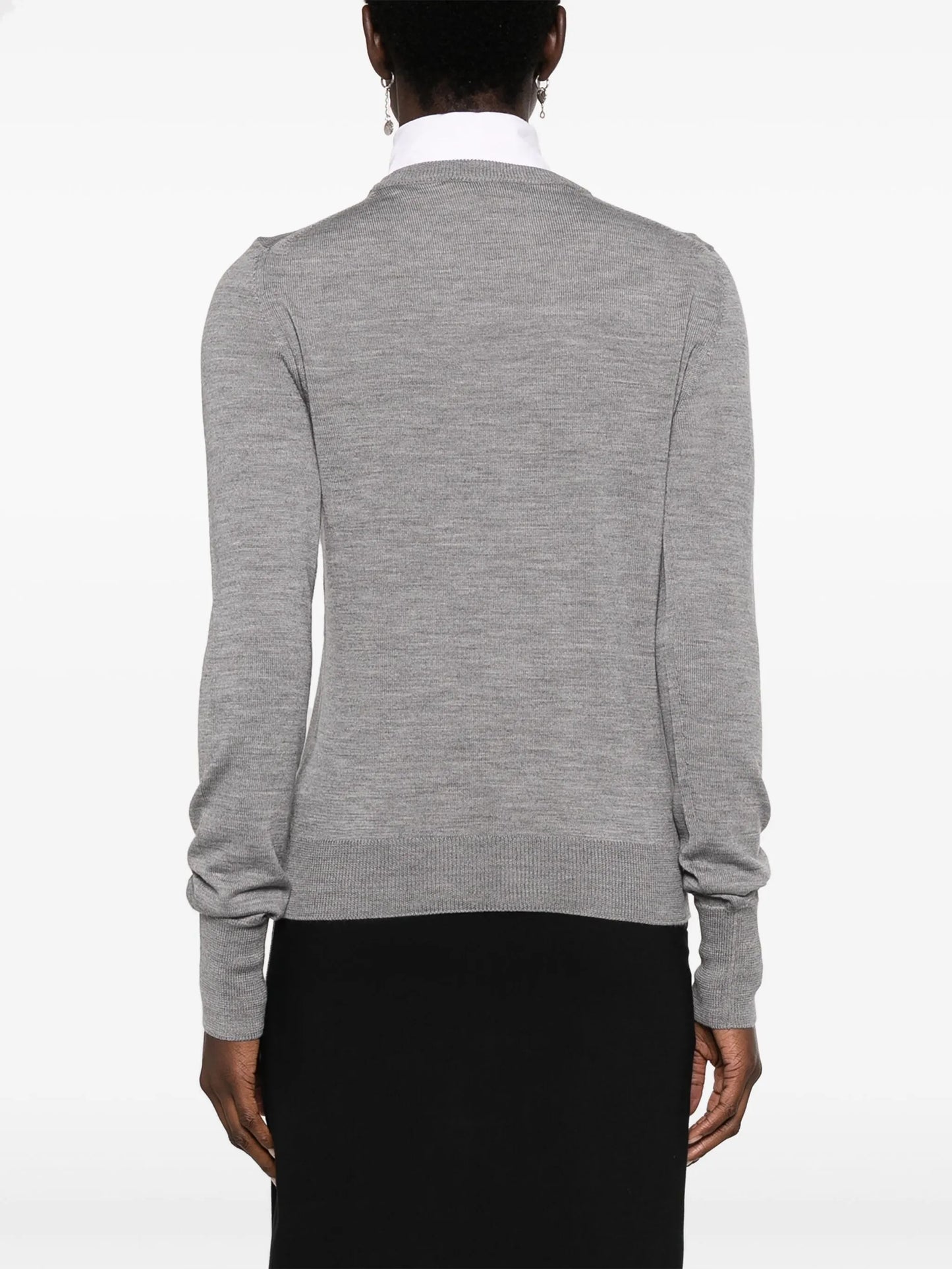 logo-plaque virgin wool jumper
