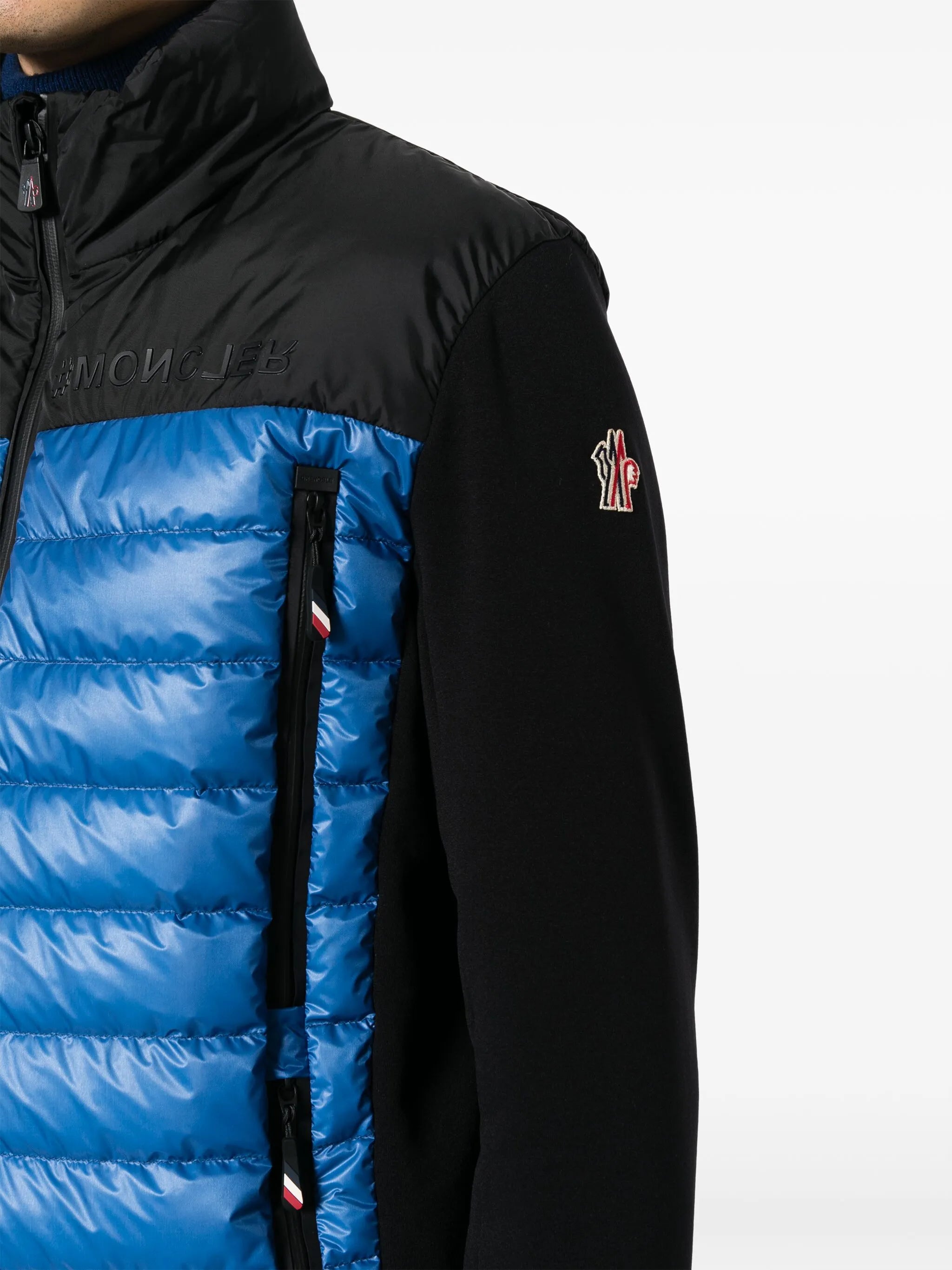 quilted-panel zip-up jacket