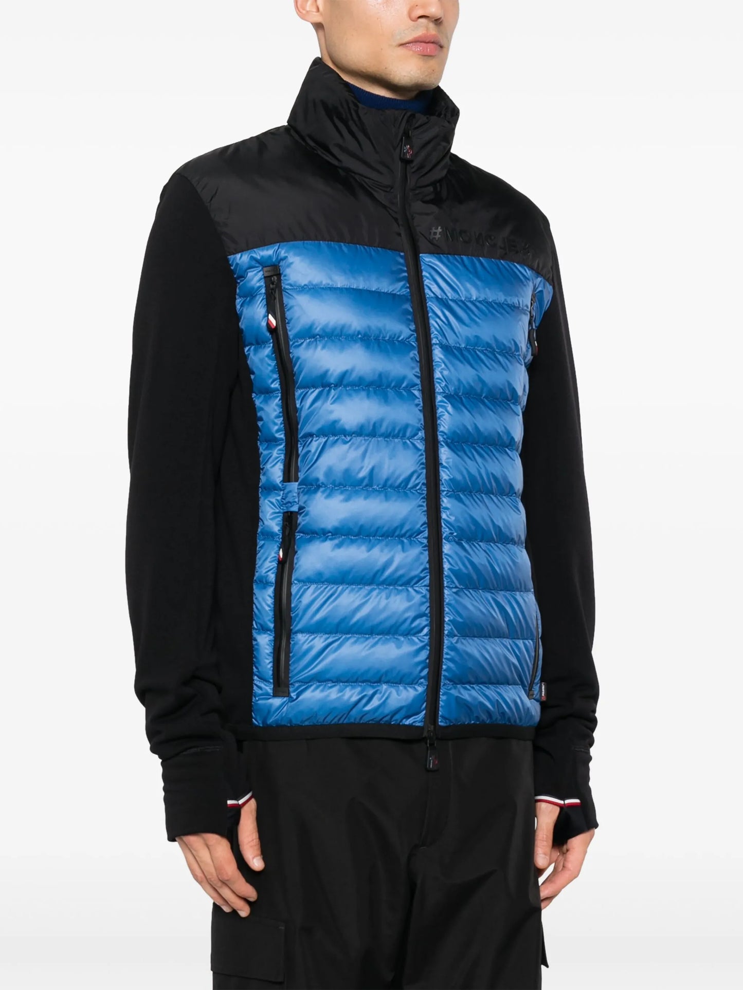 quilted-panel zip-up jacket