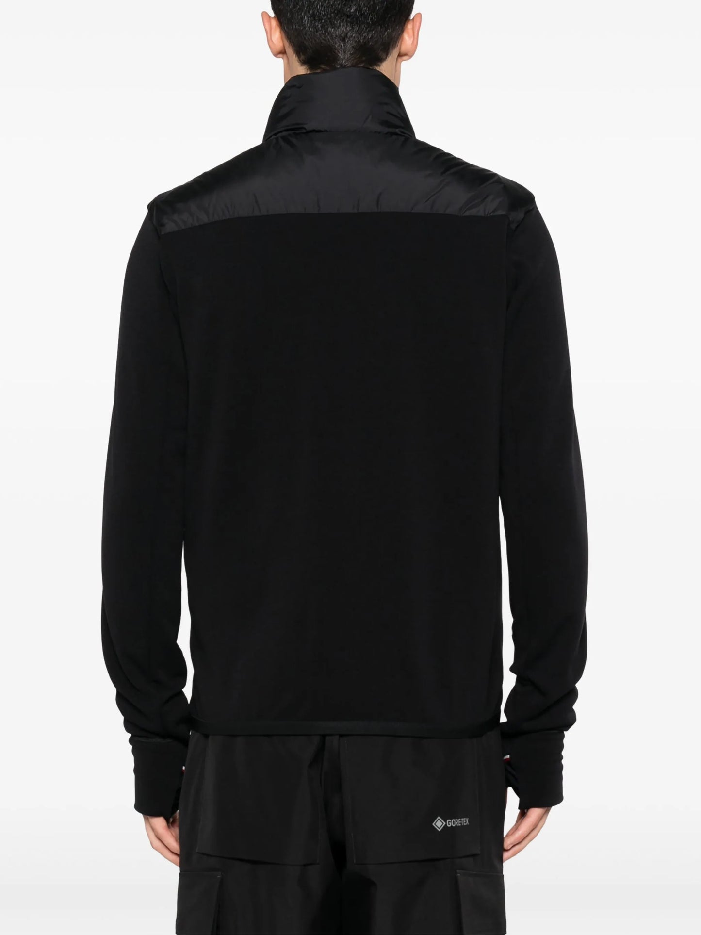 quilted-panel zip-up jacket