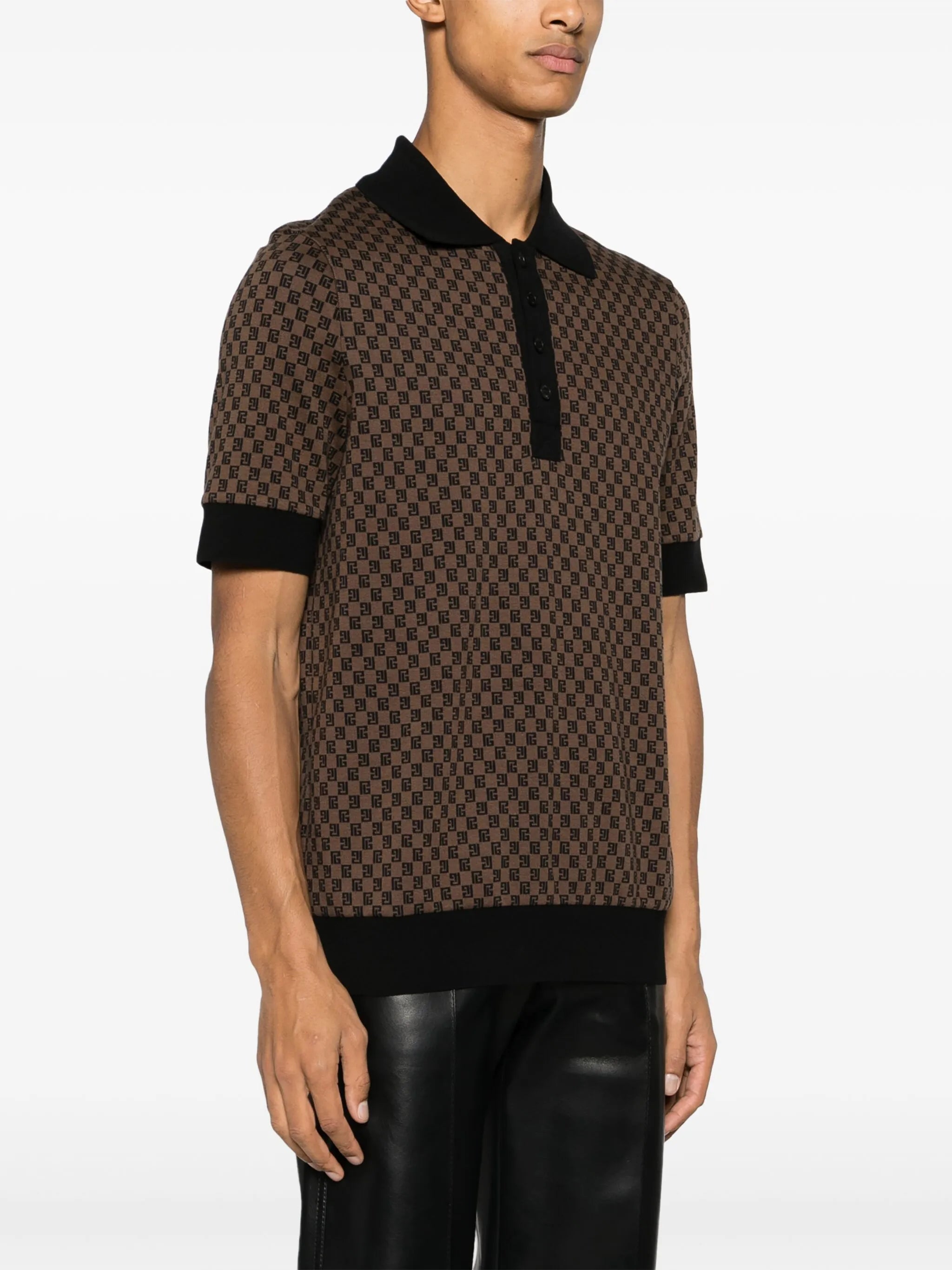 Mini Monogram-jacquard polo shirt