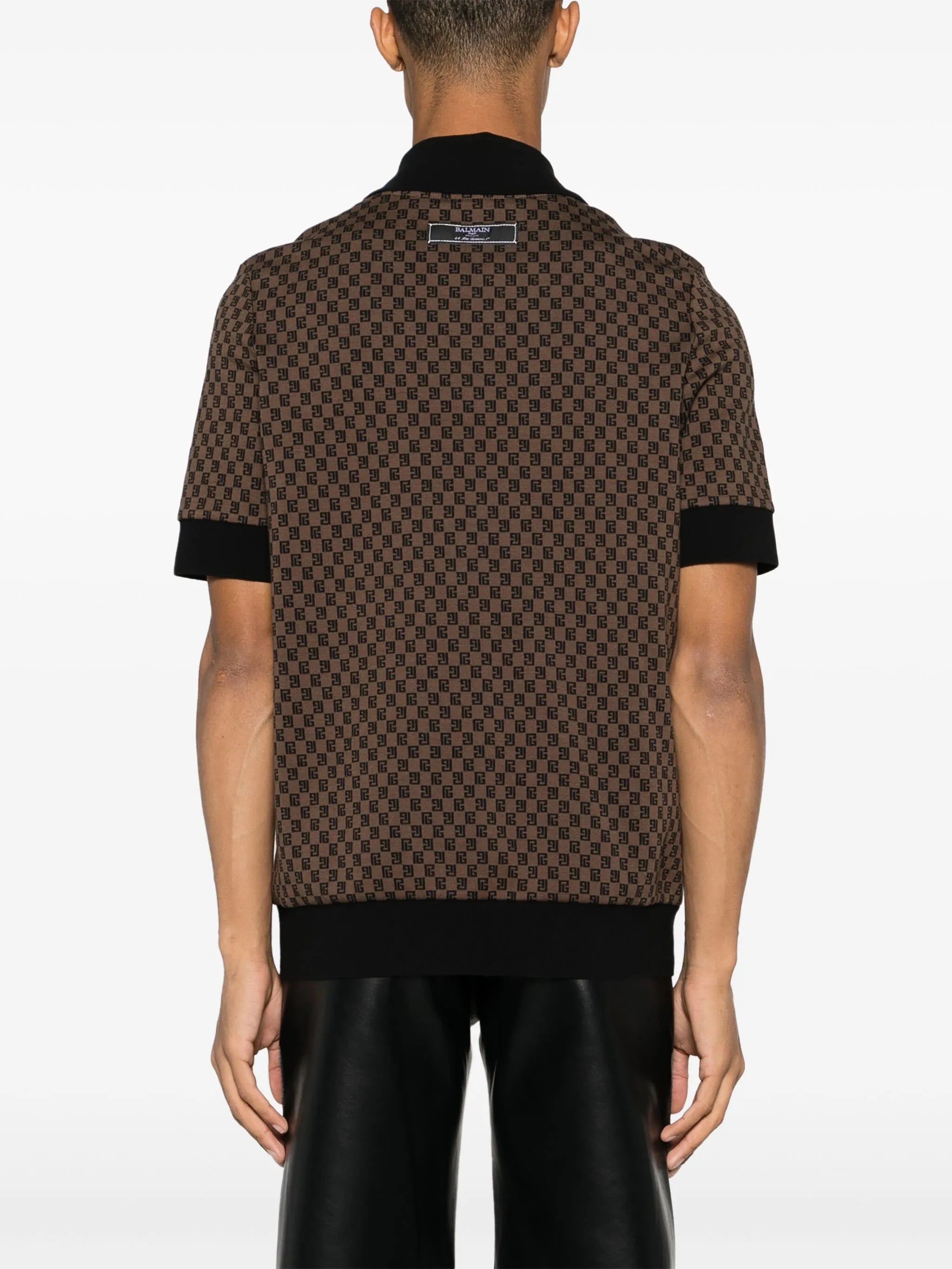 Mini Monogram-jacquard polo shirt