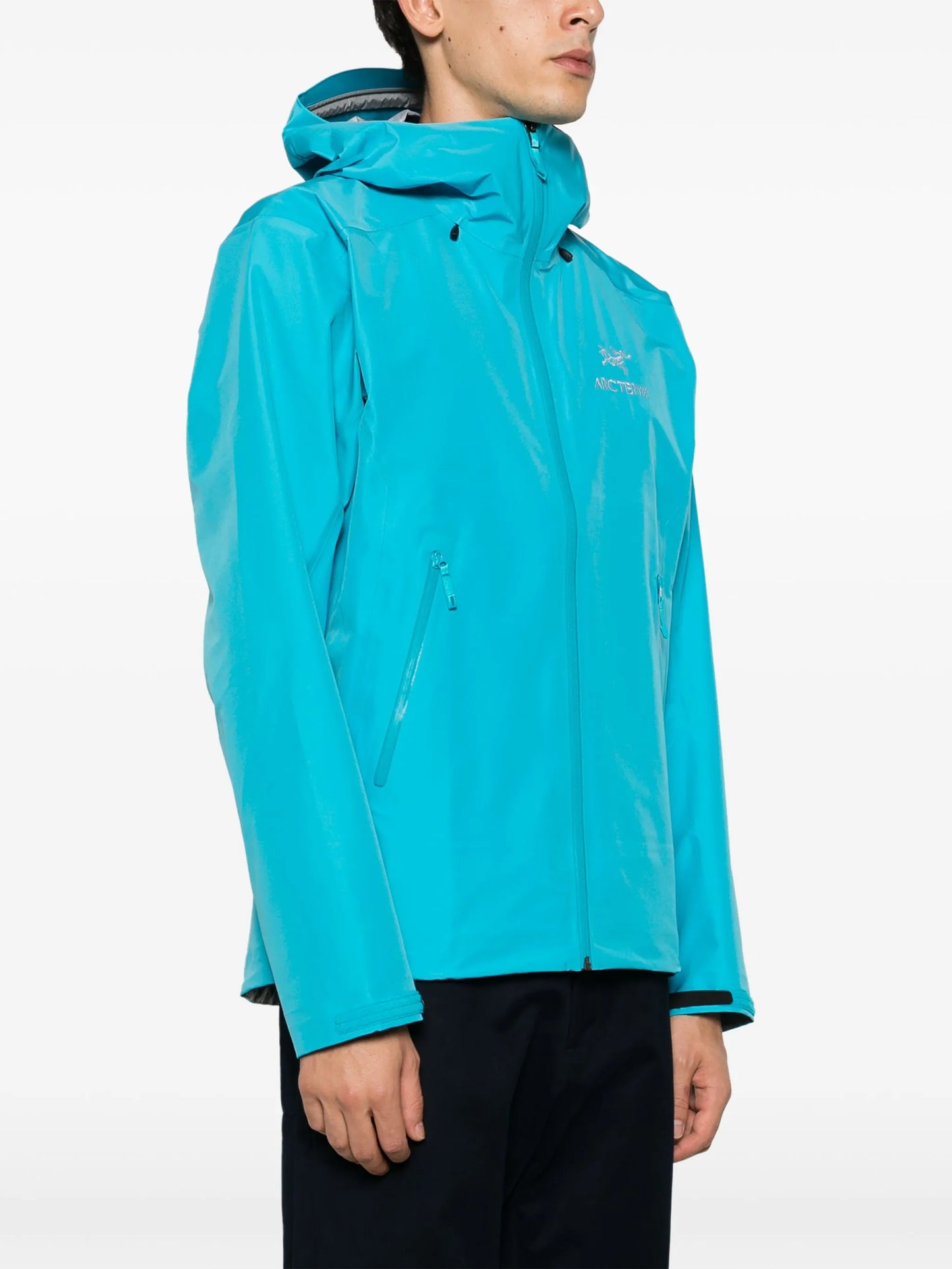 logo-embroidered zip-up jacket