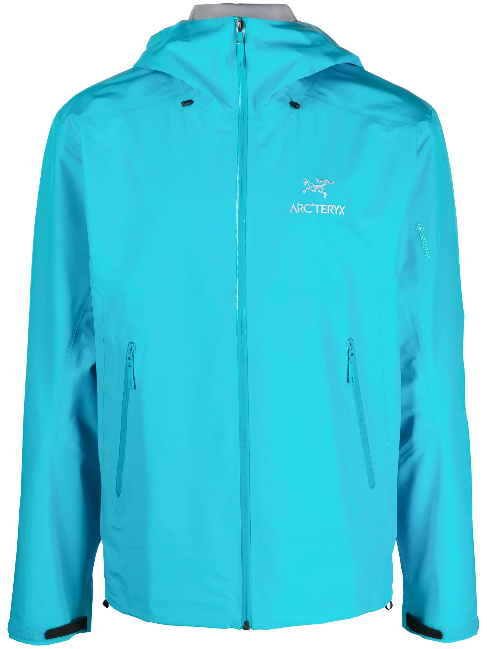 logo-embroidered zip-up jacket