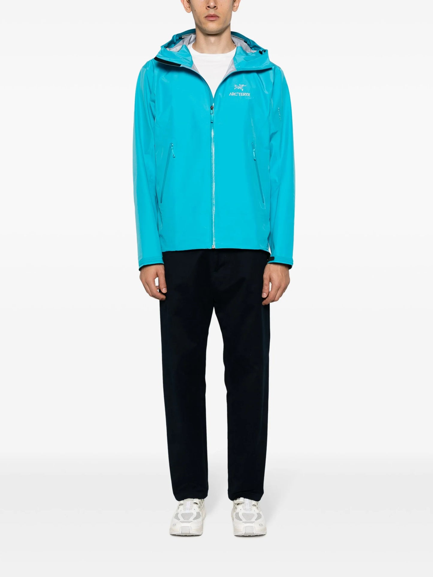logo-embroidered zip-up jacket