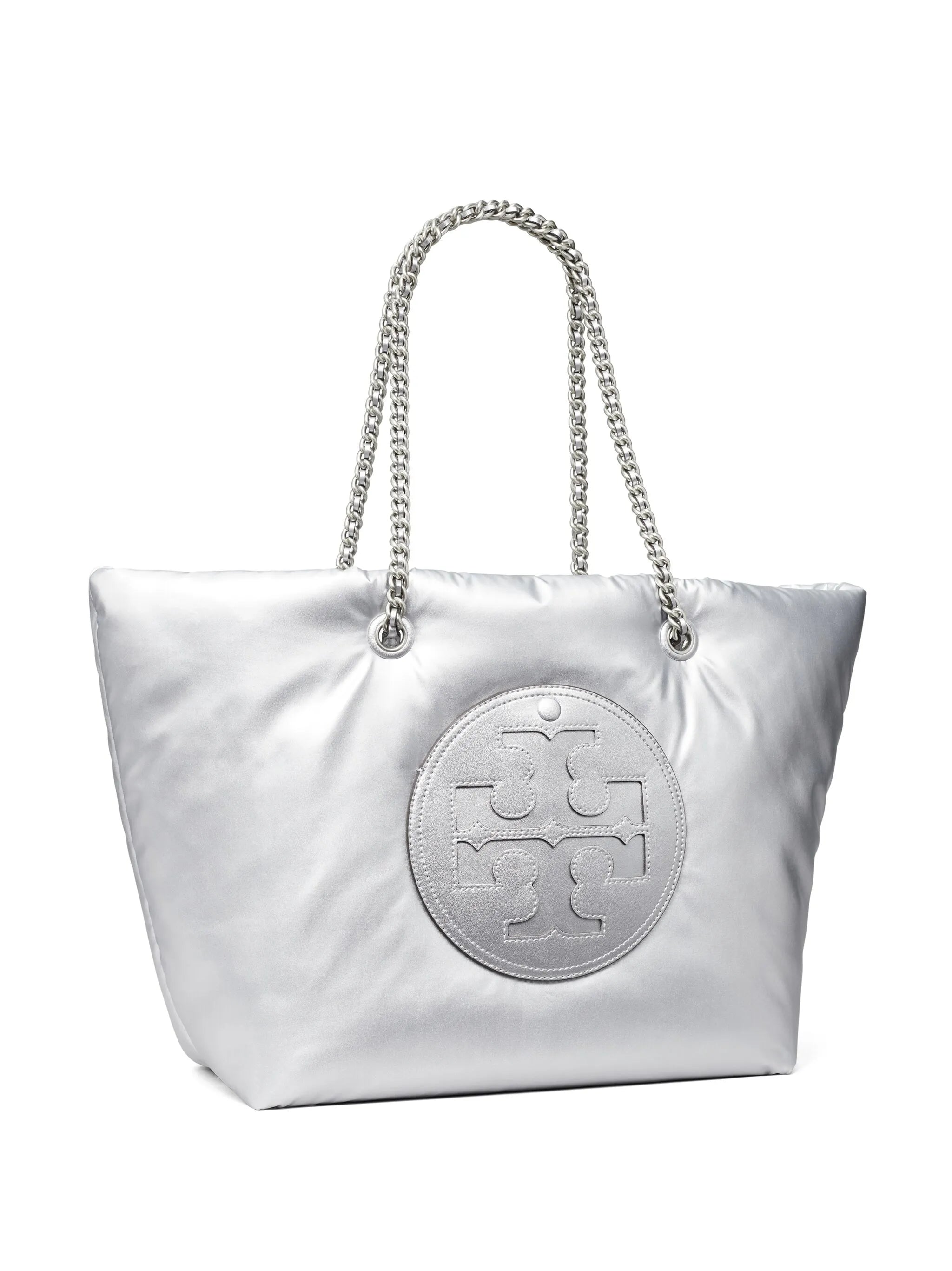 Ella Chain Soft metallic tote bag
