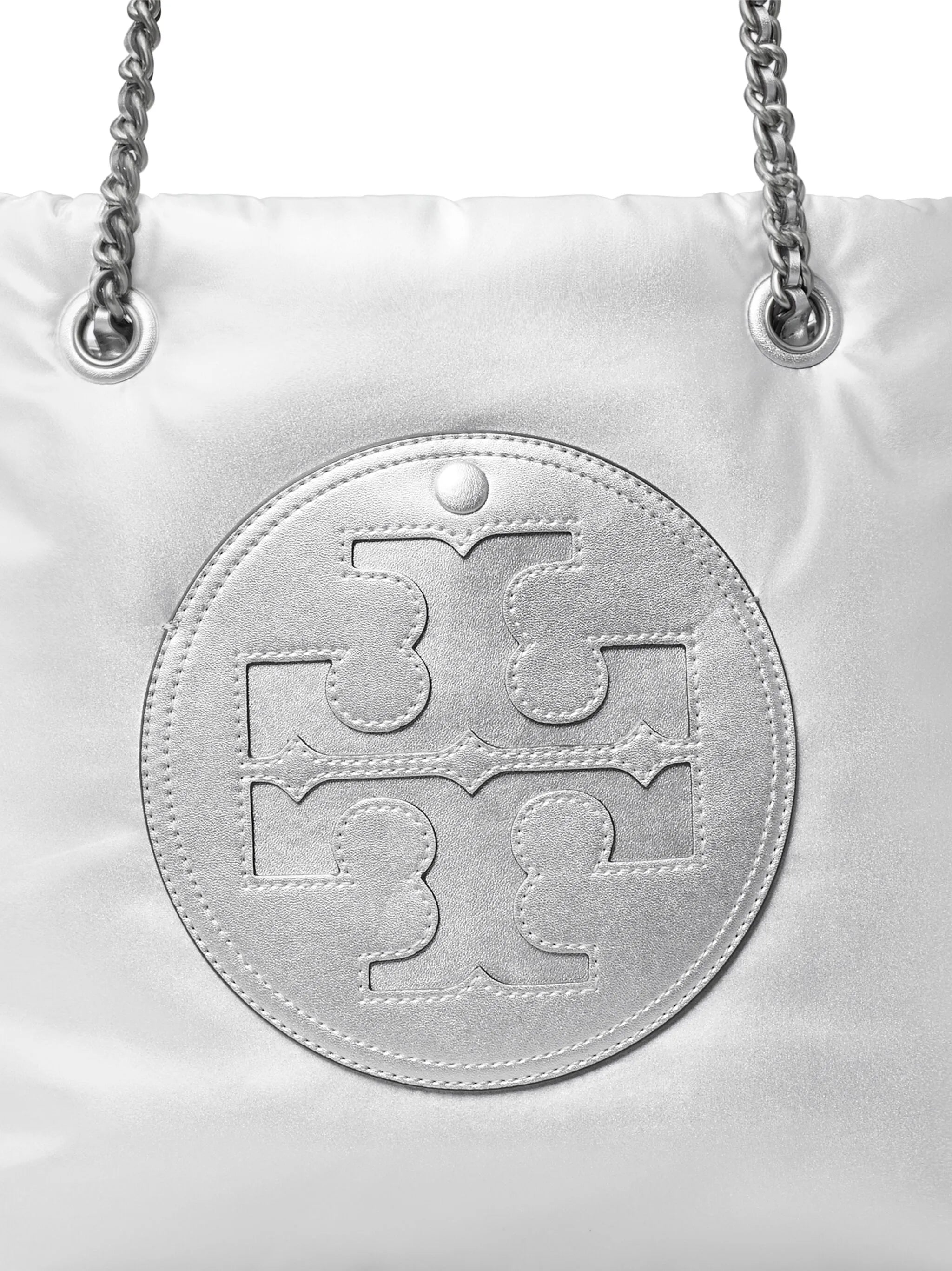 Ella Chain Soft metallic tote bag