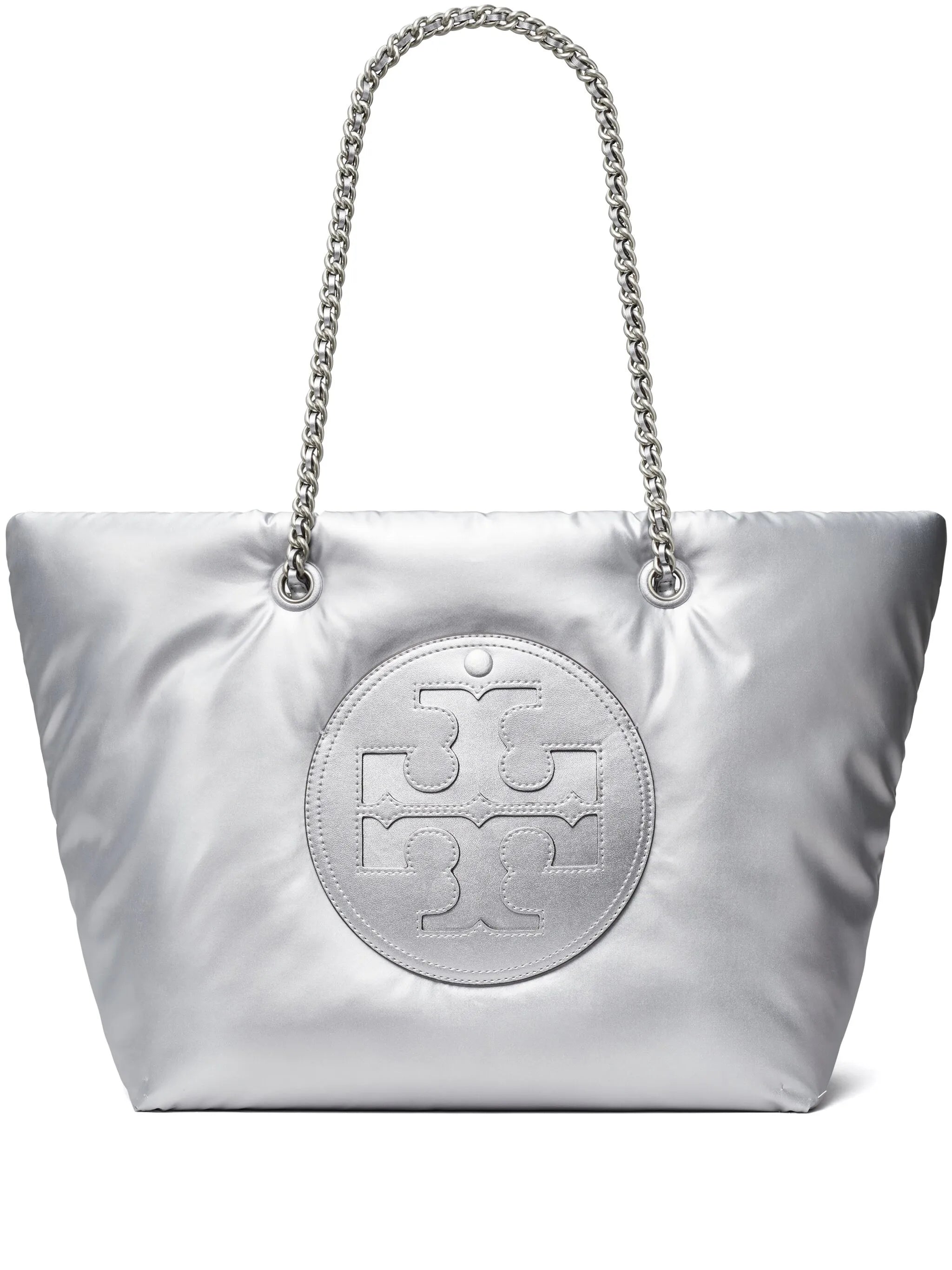 Ella Chain Soft metallic tote bag
