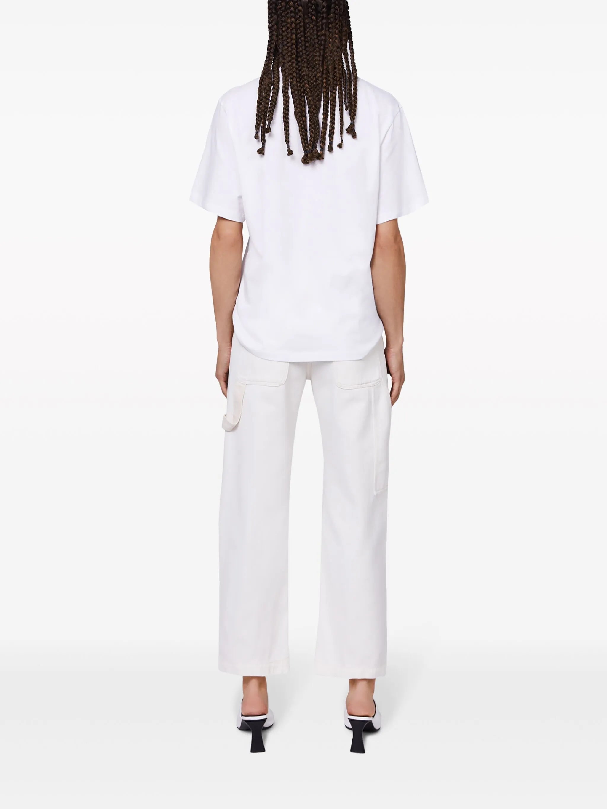 high-waist cropped jeans