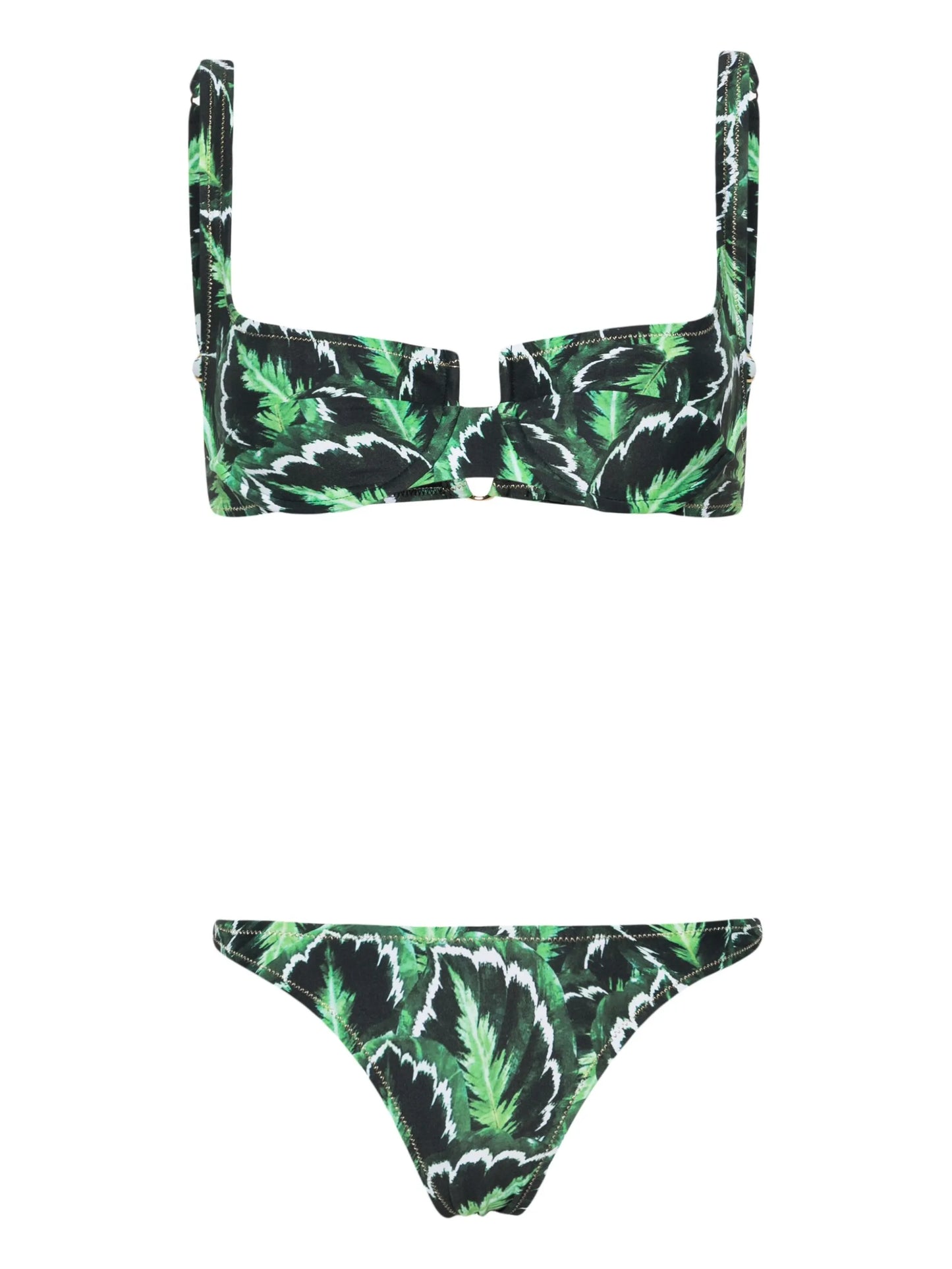 Marti leaf-print bikini set
