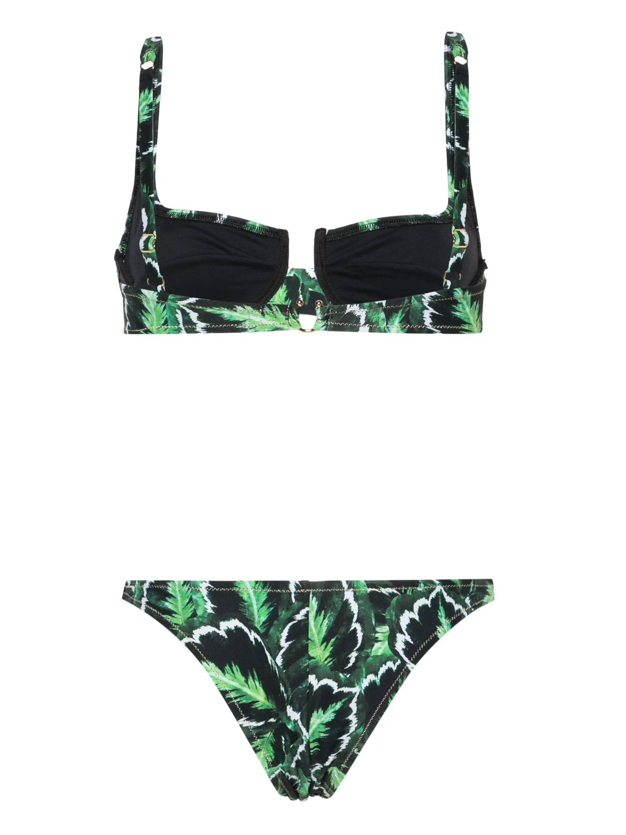 Marti leaf-print bikini set