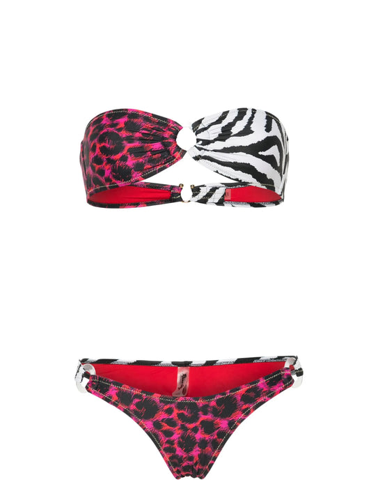 Band Camp animal-print bikini set