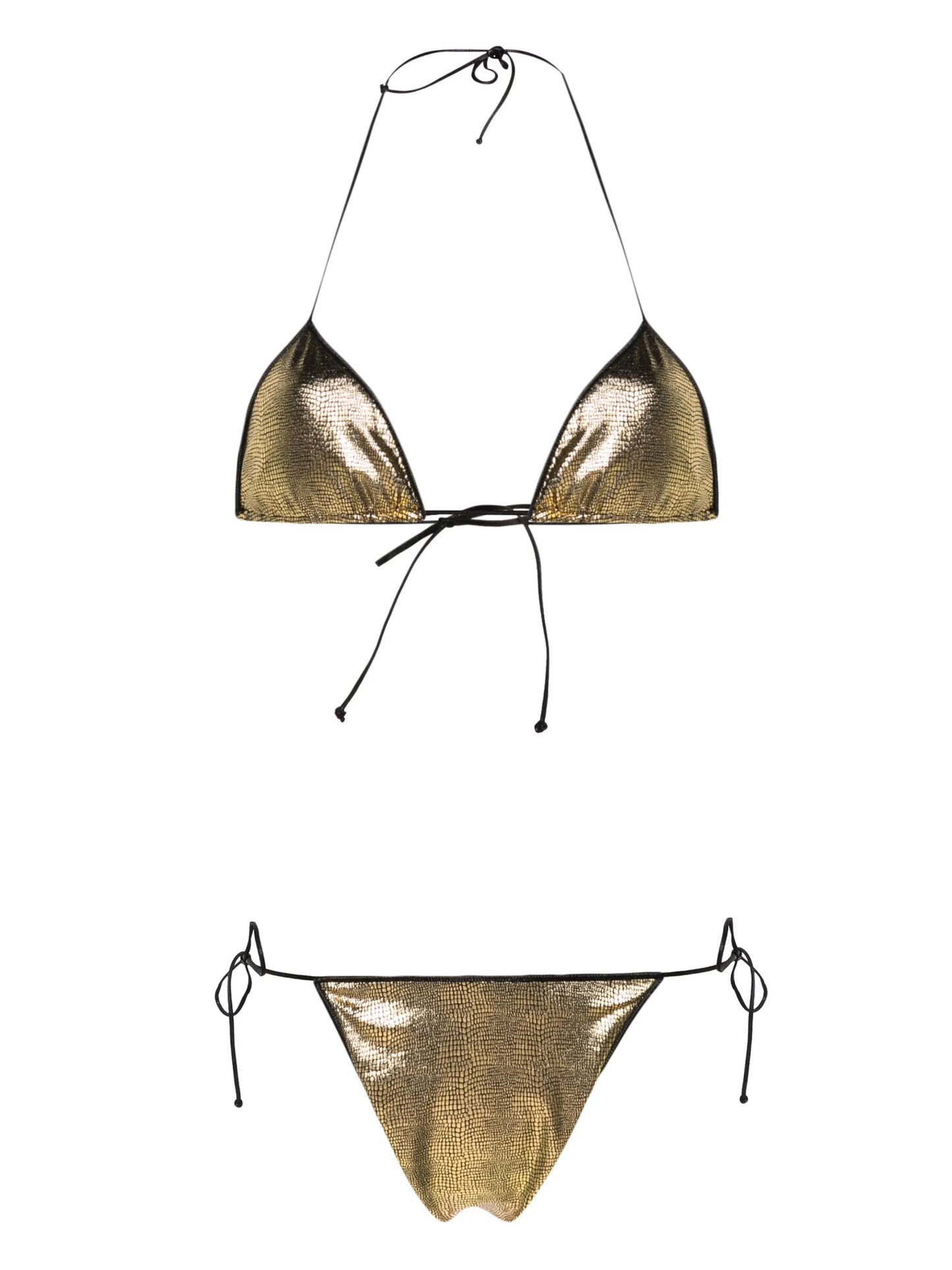 Sam snakeskin-print bikini set