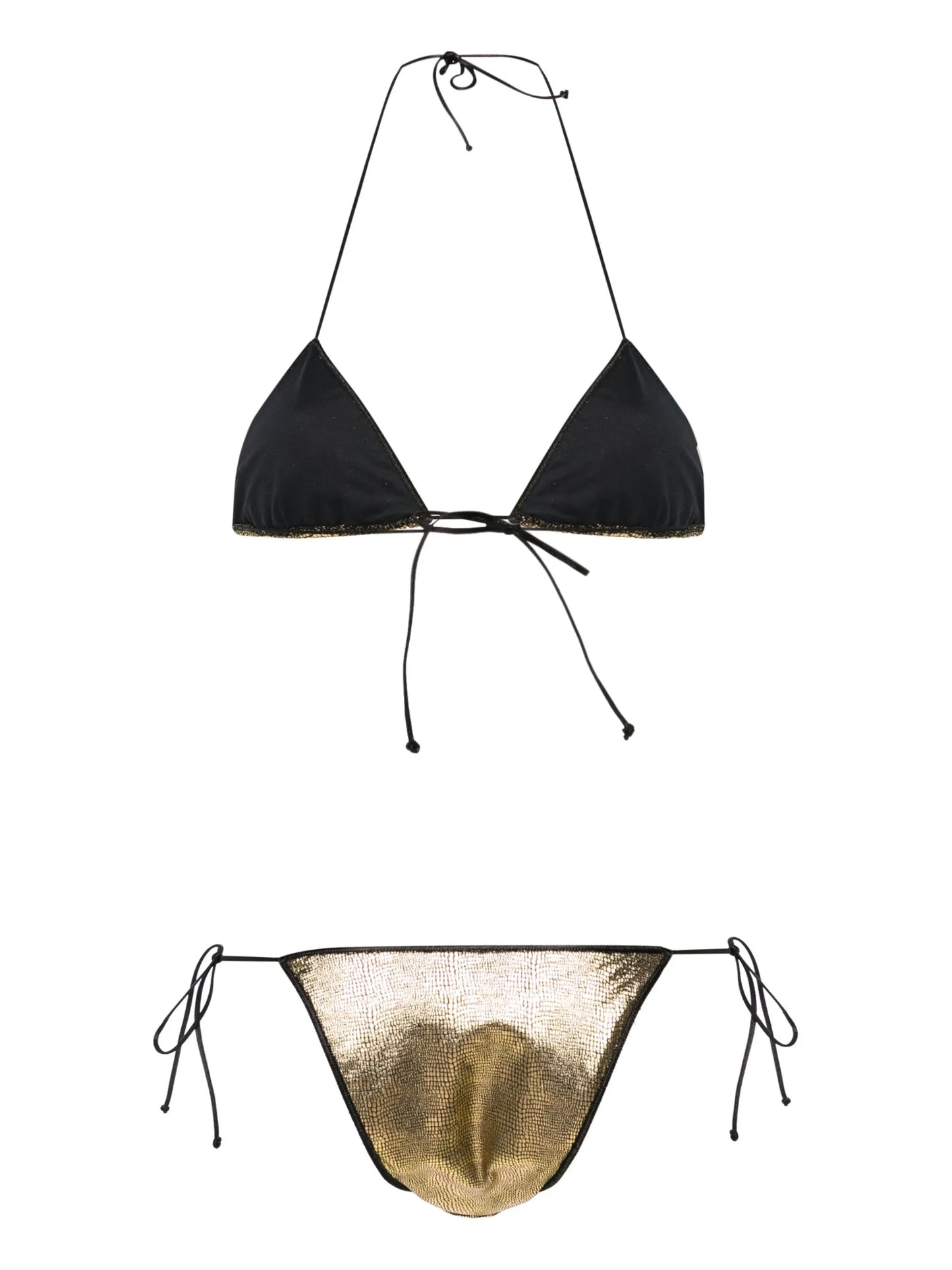 Sam snakeskin-print bikini set