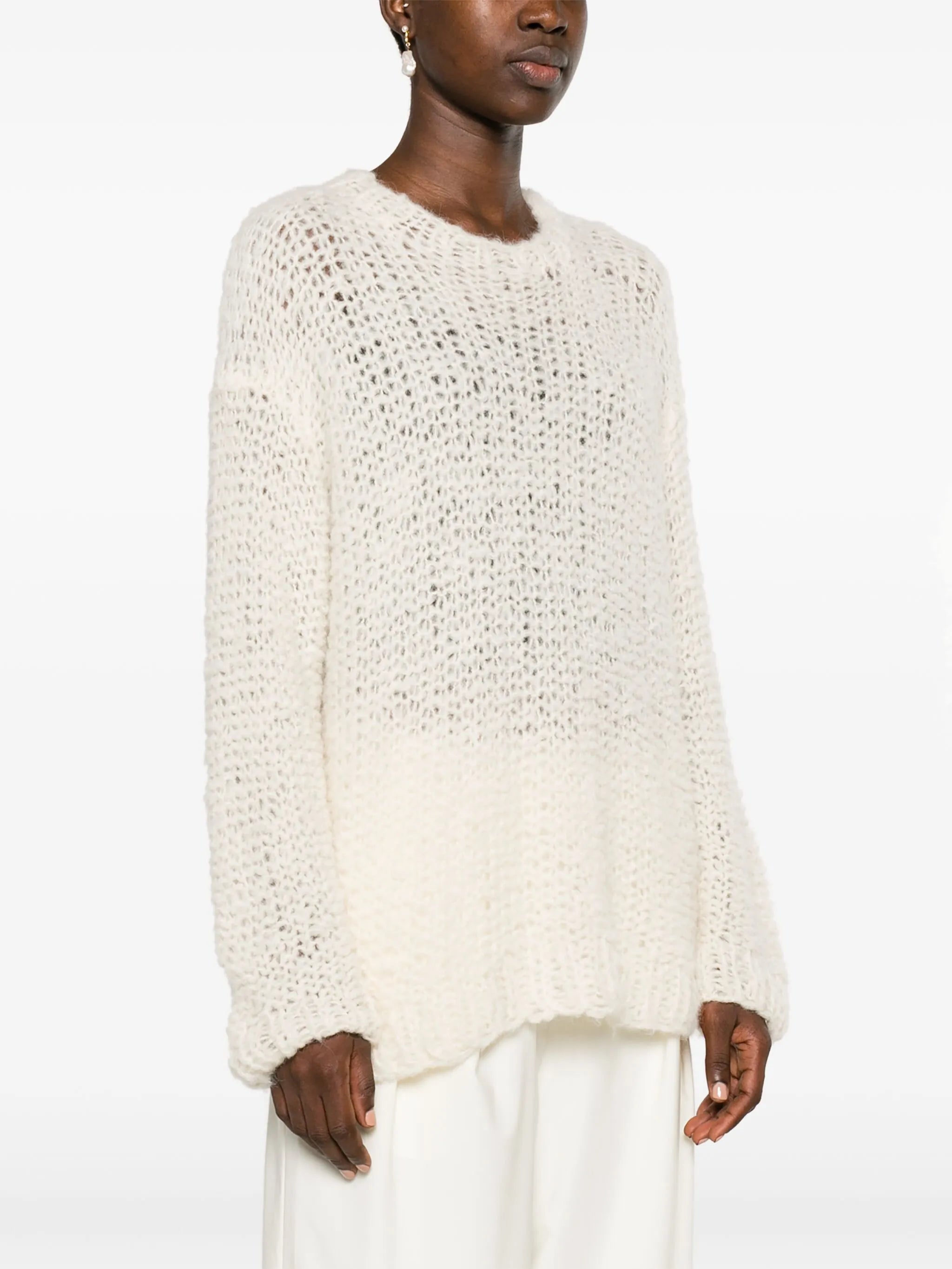 Eryna open-knit wool blend jumper