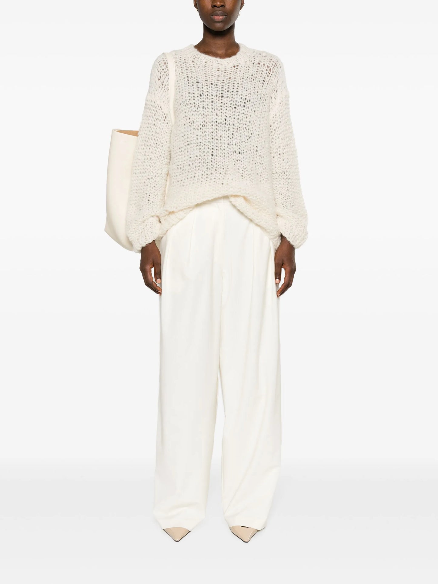 Eryna open-knit wool blend jumper