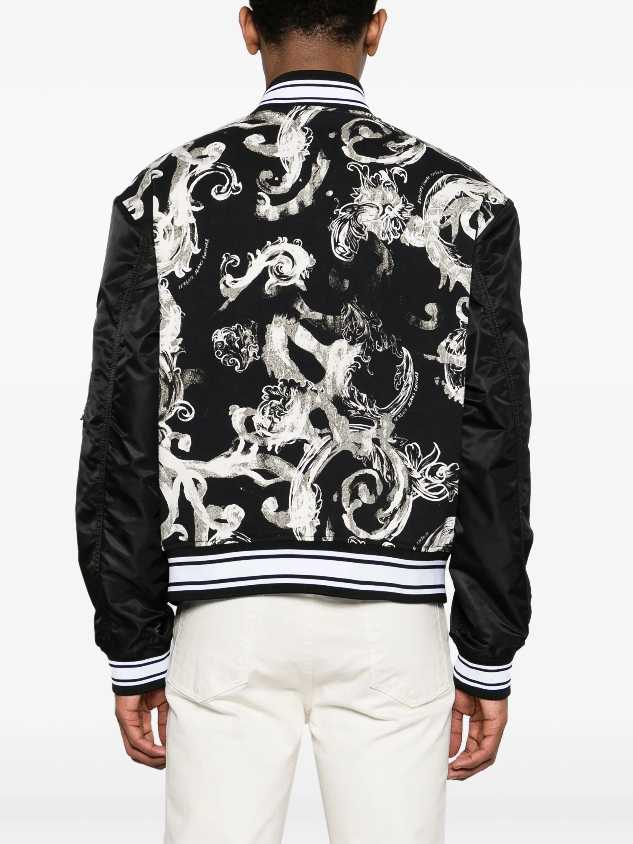 Watercolor Couture-print bomber jacket