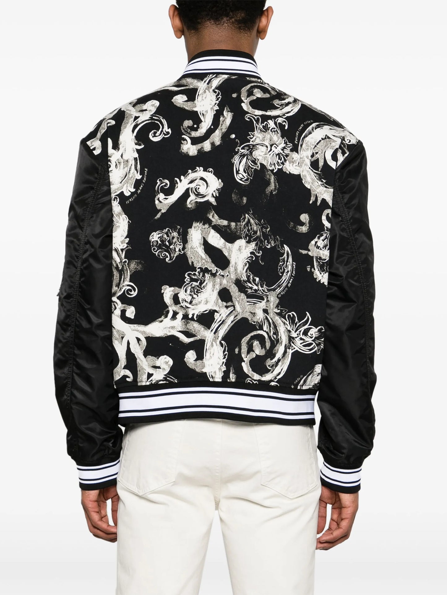 Watercolor Couture-print bomber jacket
