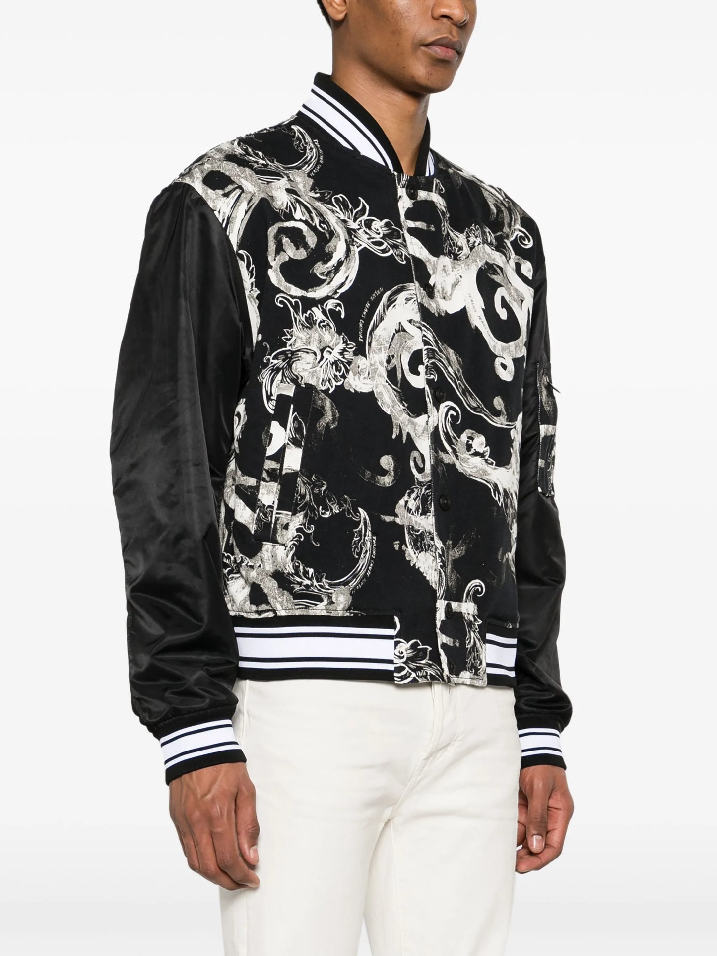Watercolor Couture-print bomber jacket