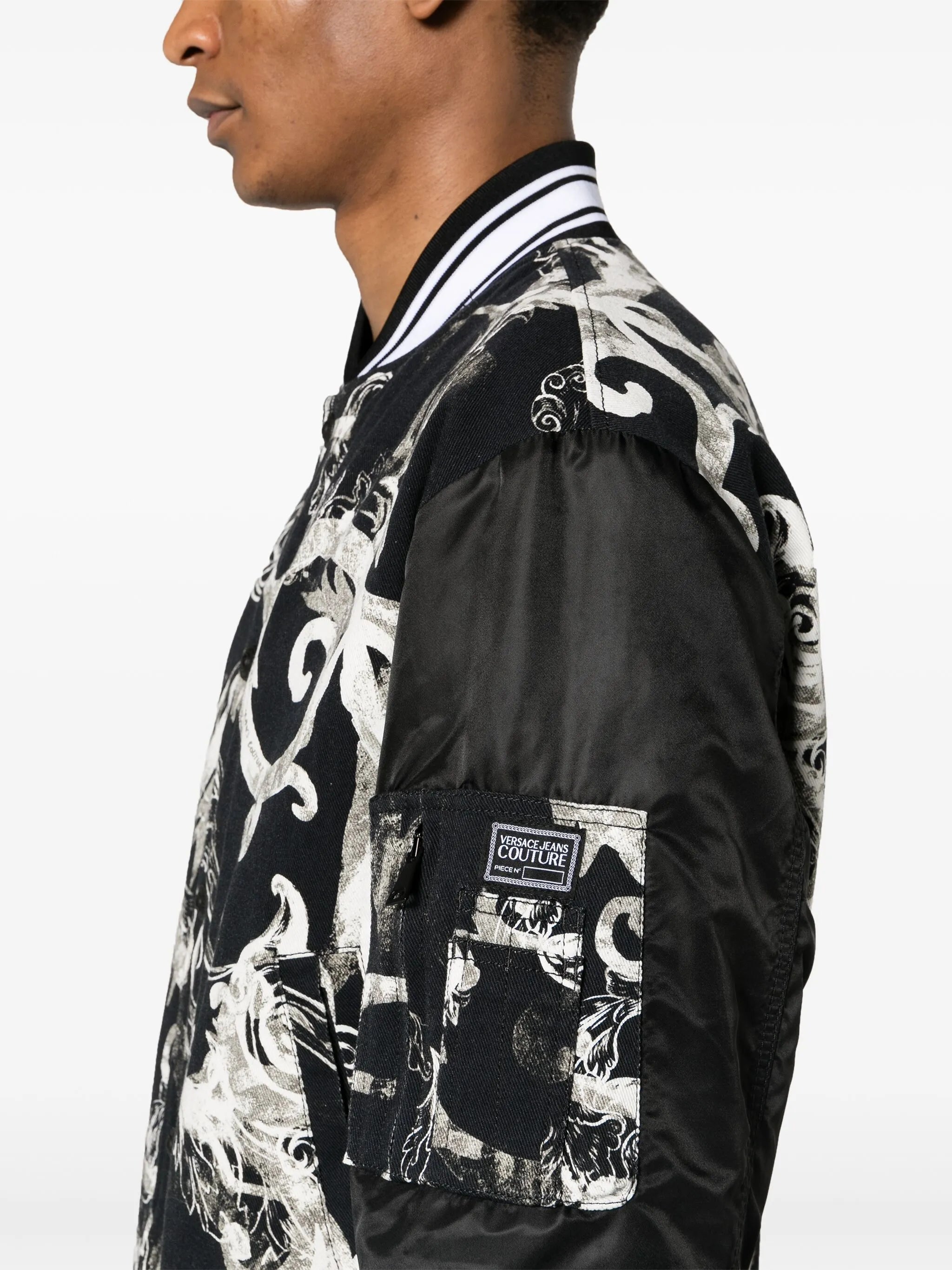 Watercolor Couture-print bomber jacket