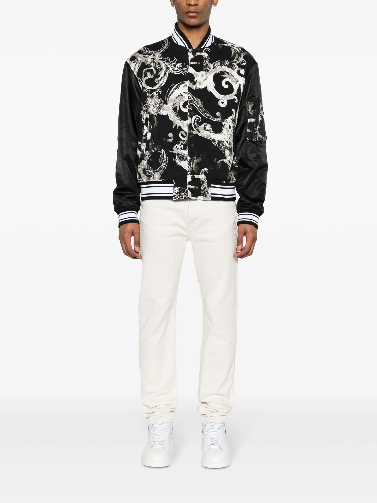 Watercolor Couture-print bomber jacket