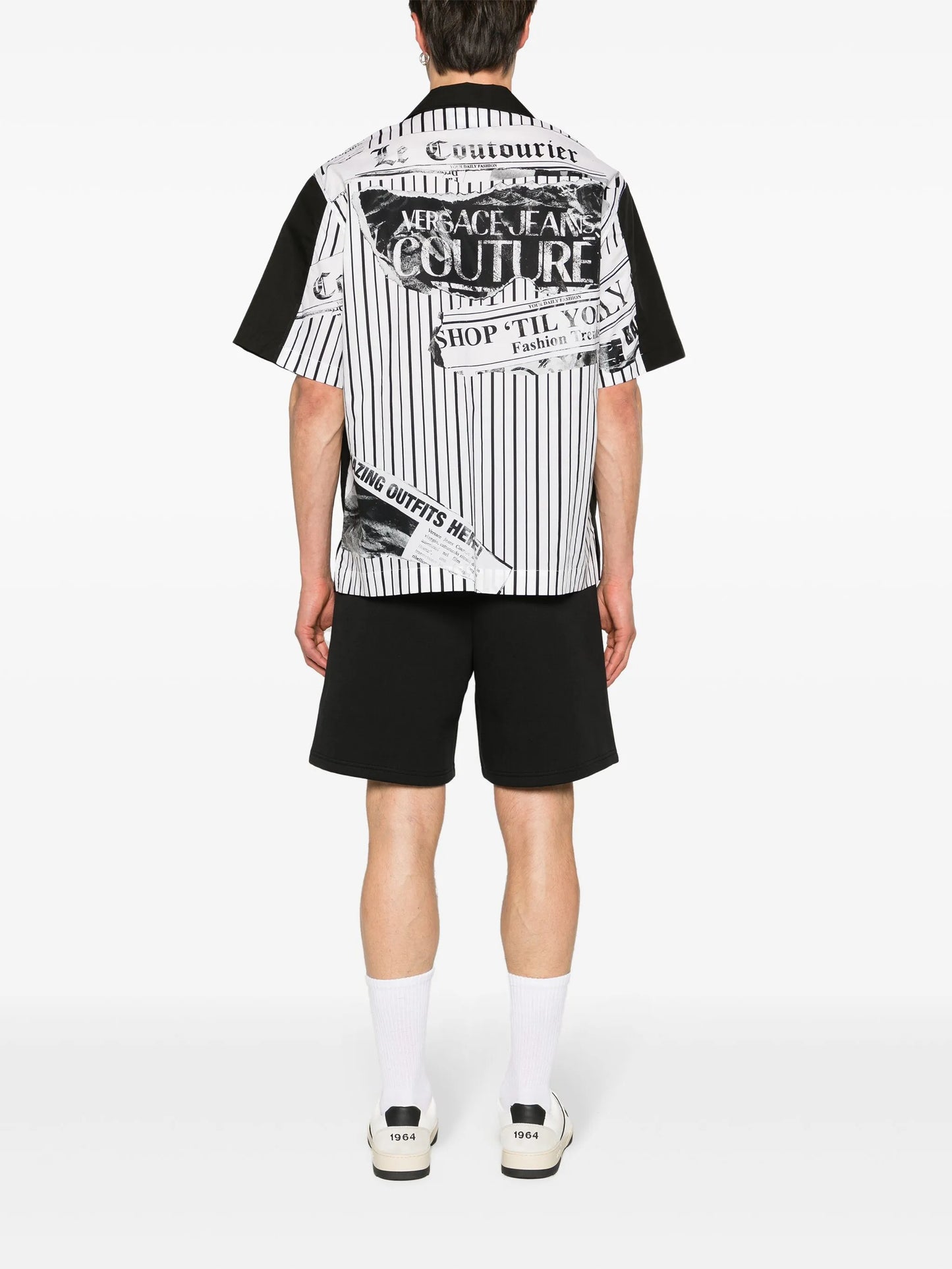 panelled cotton shirt